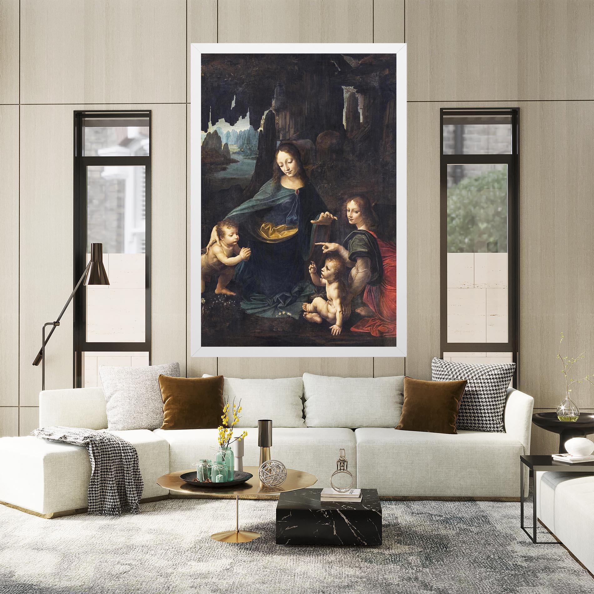 Tablou Canvas The Virgin Of The Rocks Leonardo Da Vinci mockup 2