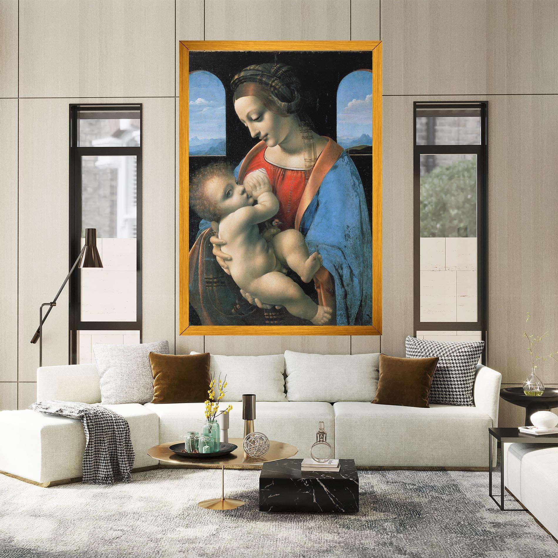 Tablou Canvas Leonardo Da Vinci Attributed Madonna Litta mockup 2