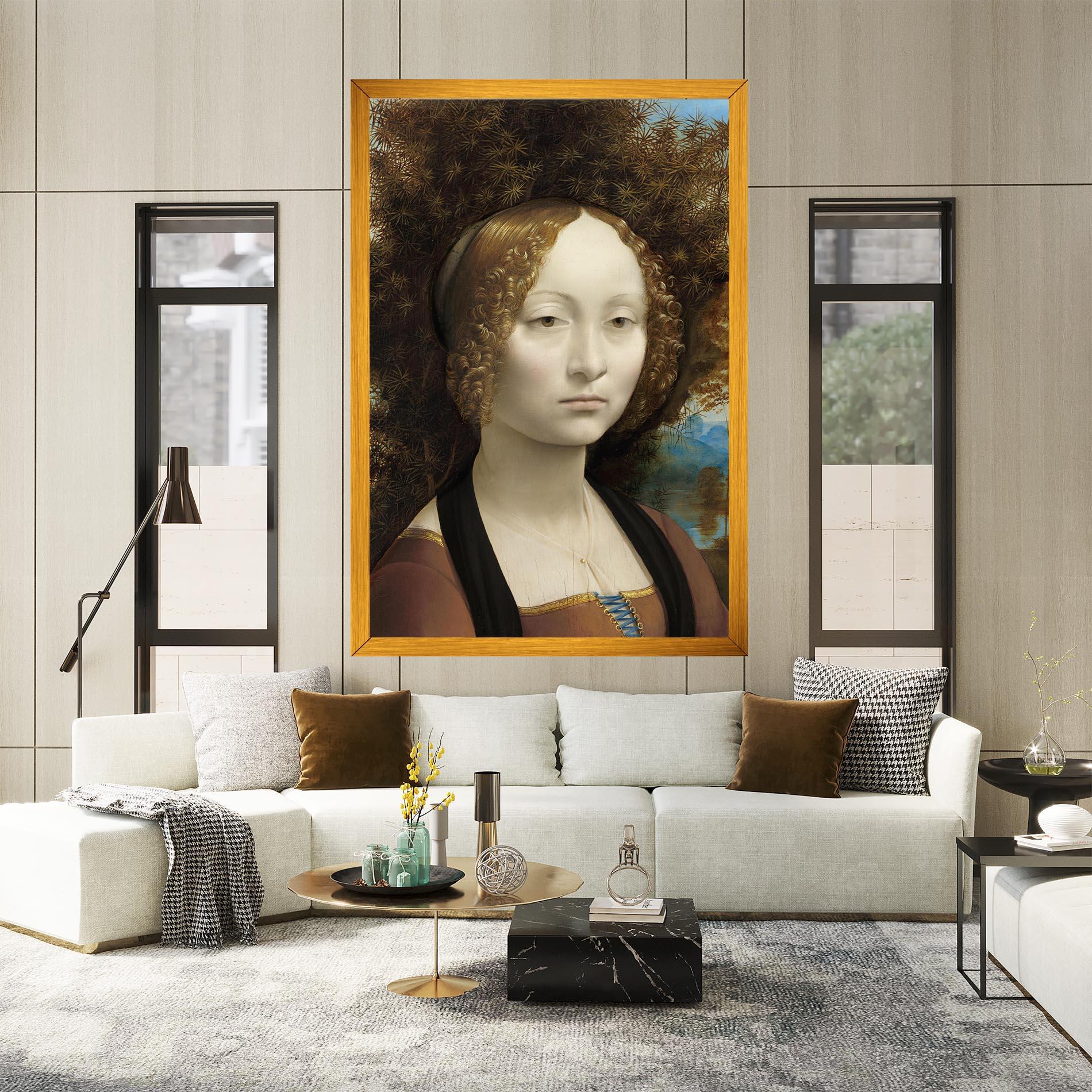 Tablou Canvas Leonardo Da Vinci Ginevra De Benci mockup 2