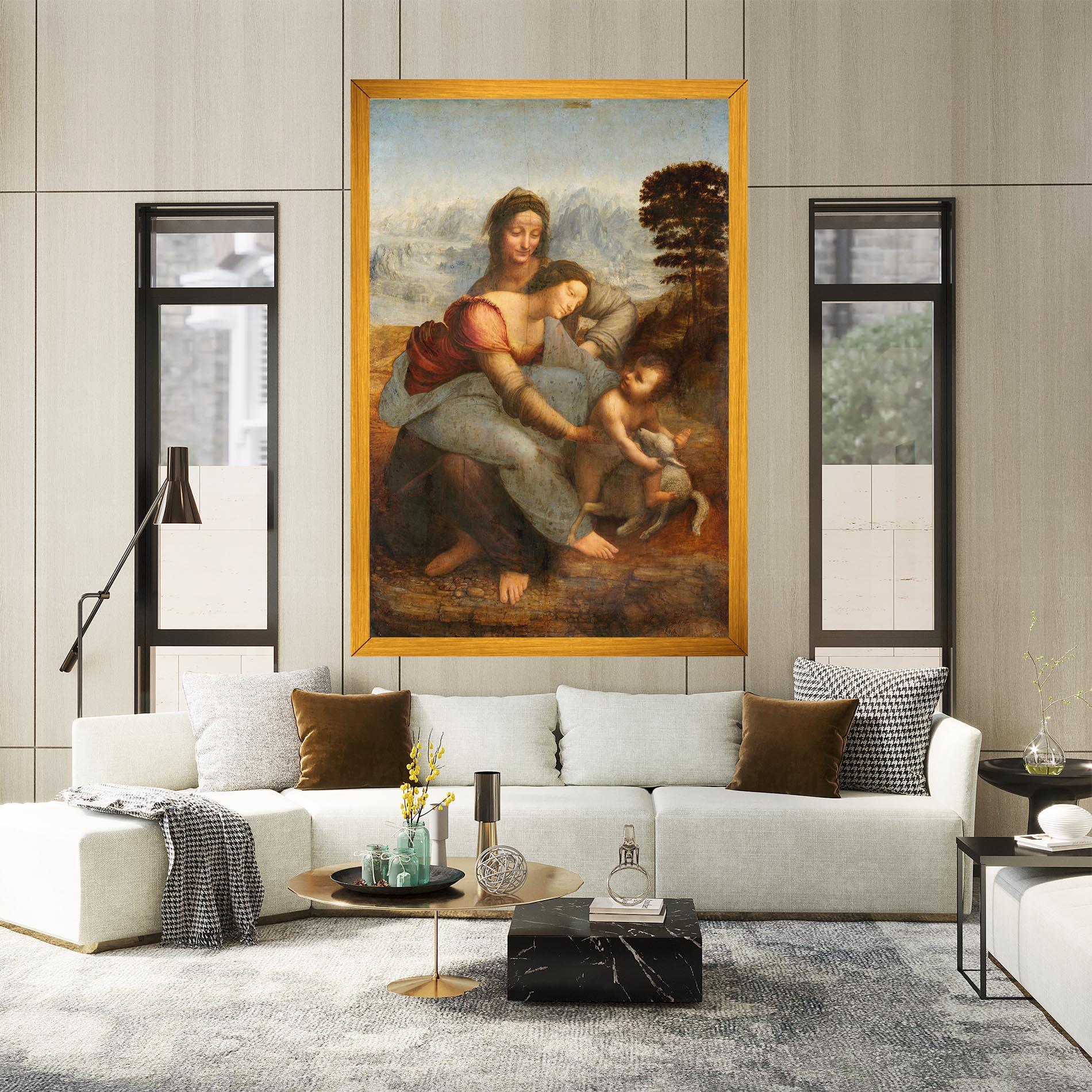 Tablou Canvas Leonardo Da Vinci Virgin And Child With St Anne mockup 2