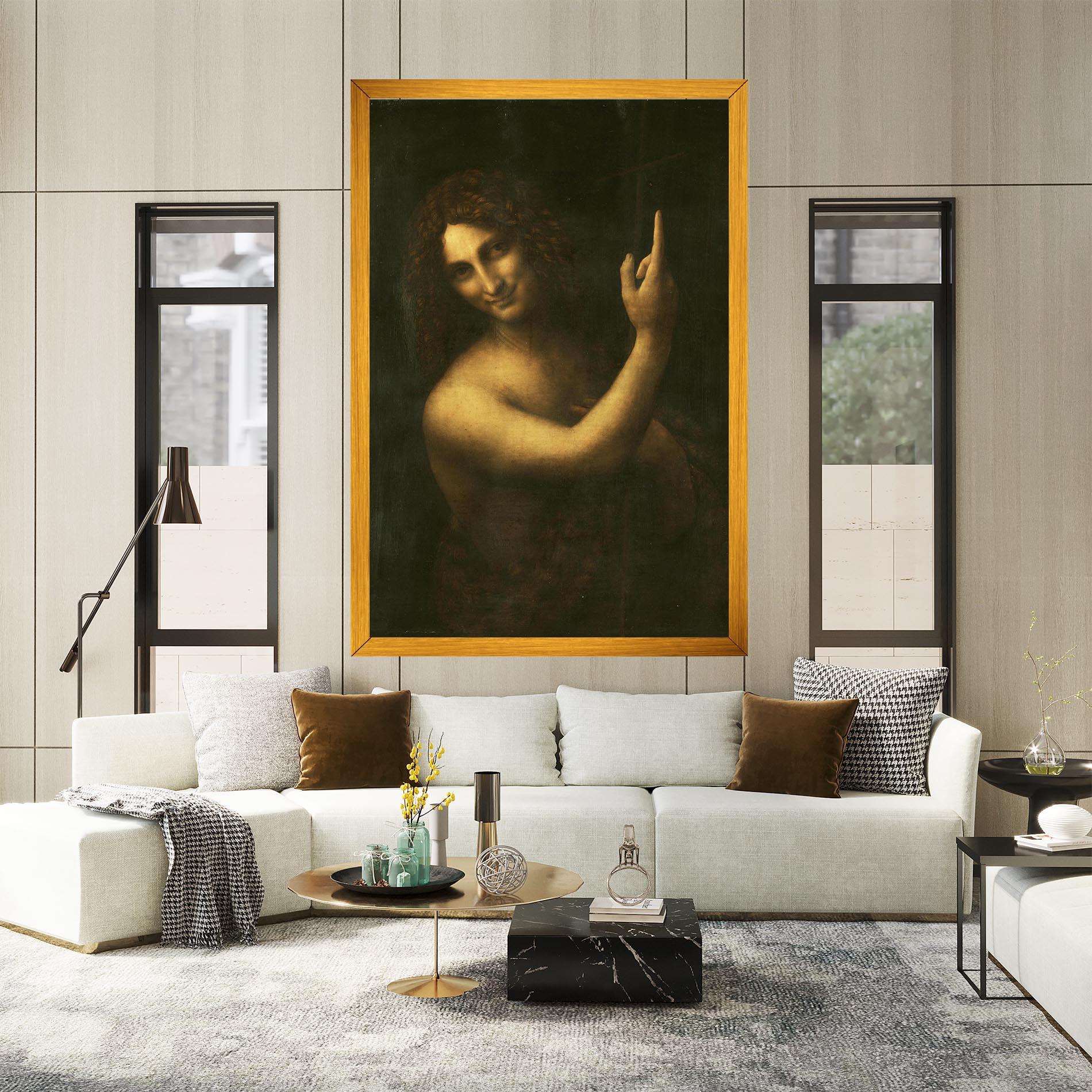 Tablou Canvas Seonardo Da Vinci Saint John The Baptist mockup 2