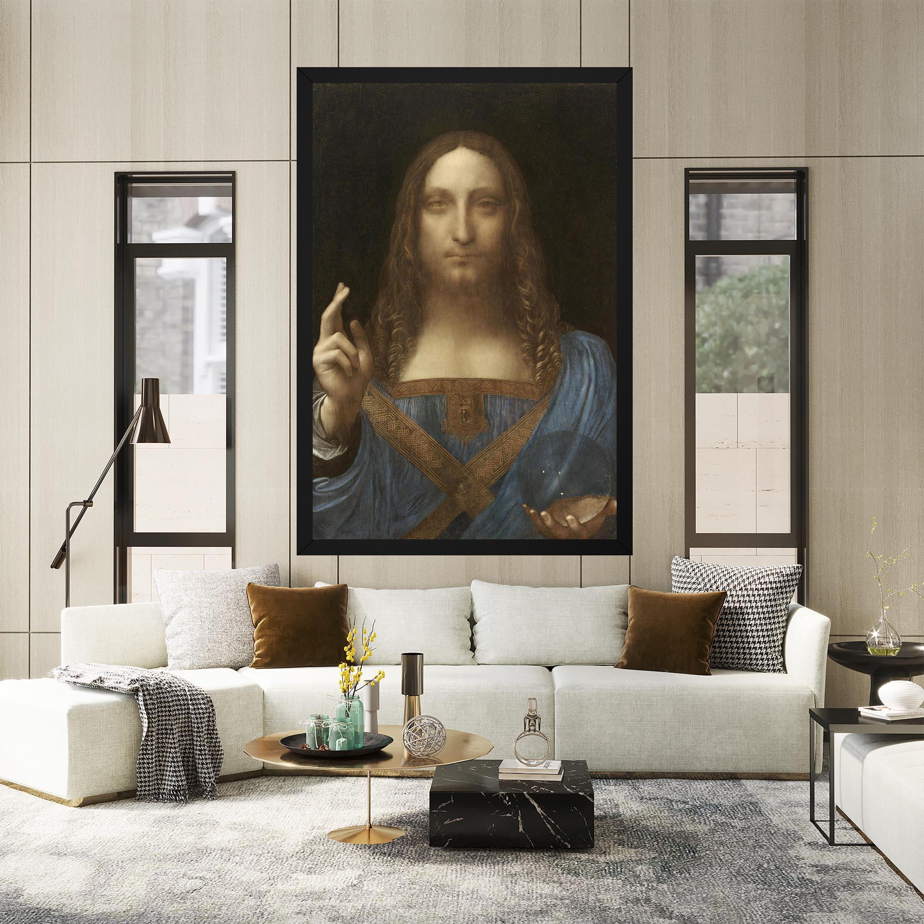 Tablou Canvas Leonardo Da Vinci Salvator Mundi mockup 2