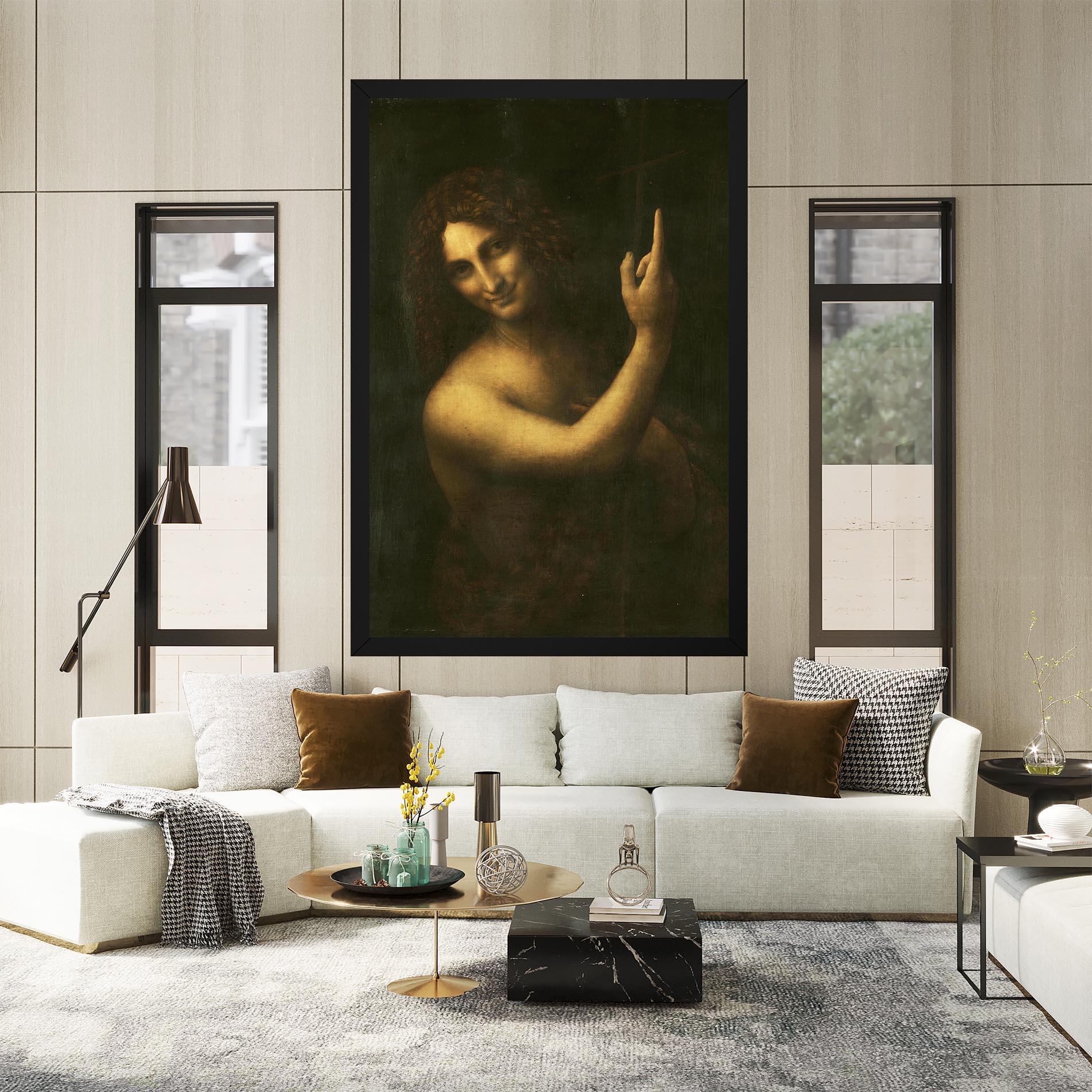 Tablou Canvas Seonardo Da Vinci Saint John The Baptist mockup 2