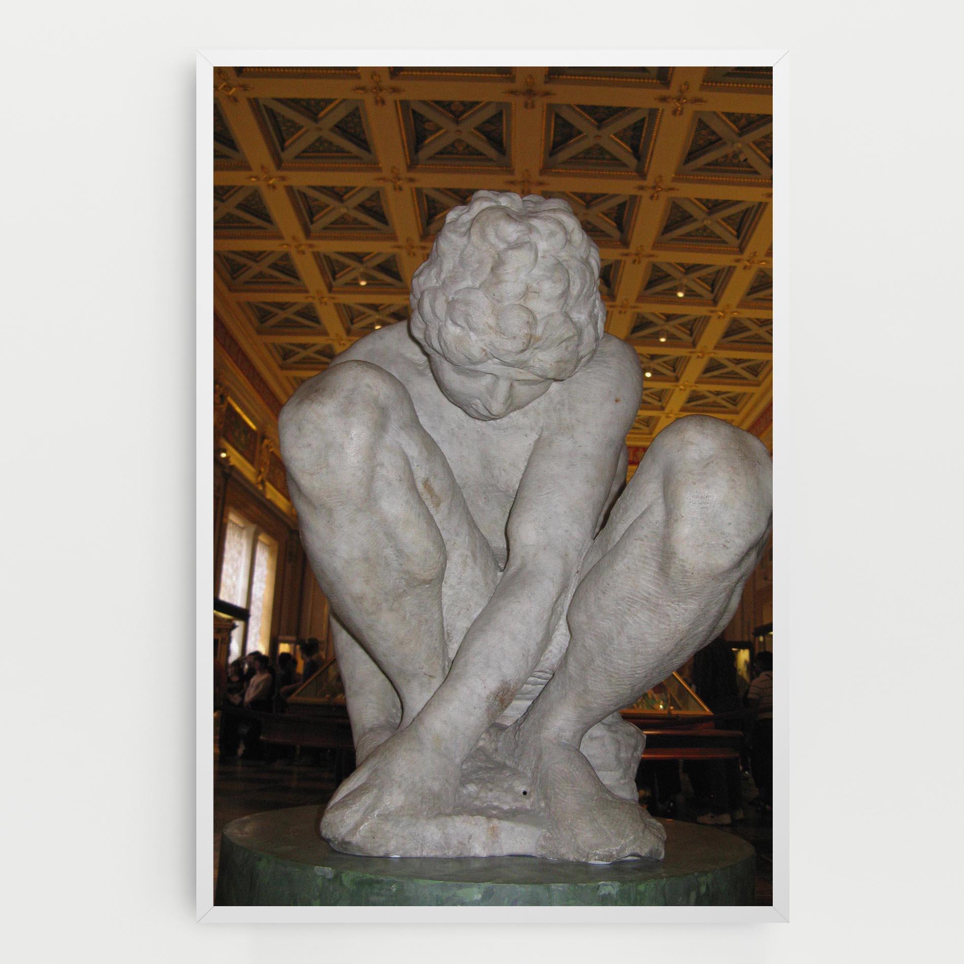 Tablou Canvas Crouching Boy mockup 0