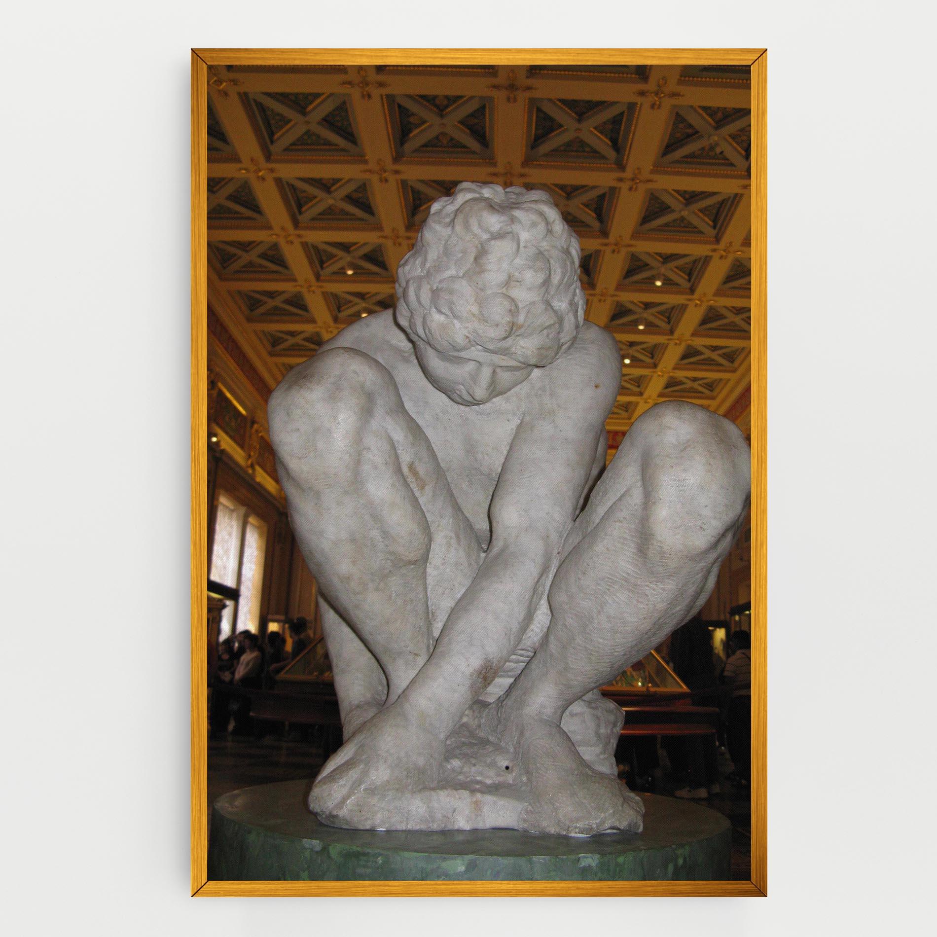 Tablou Canvas Crouching Boy mockup 0