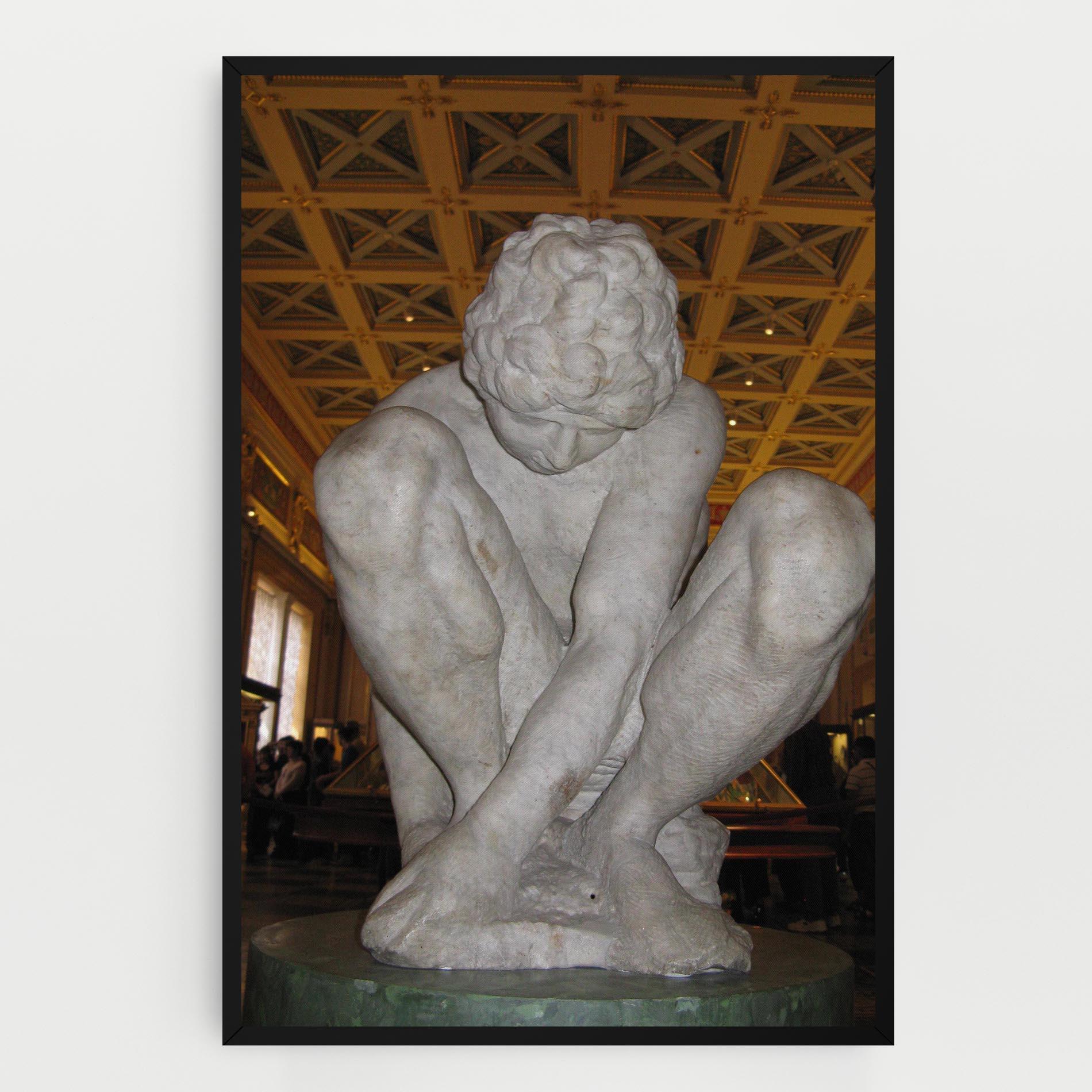 Tablou Canvas Crouching Boy mockup 0