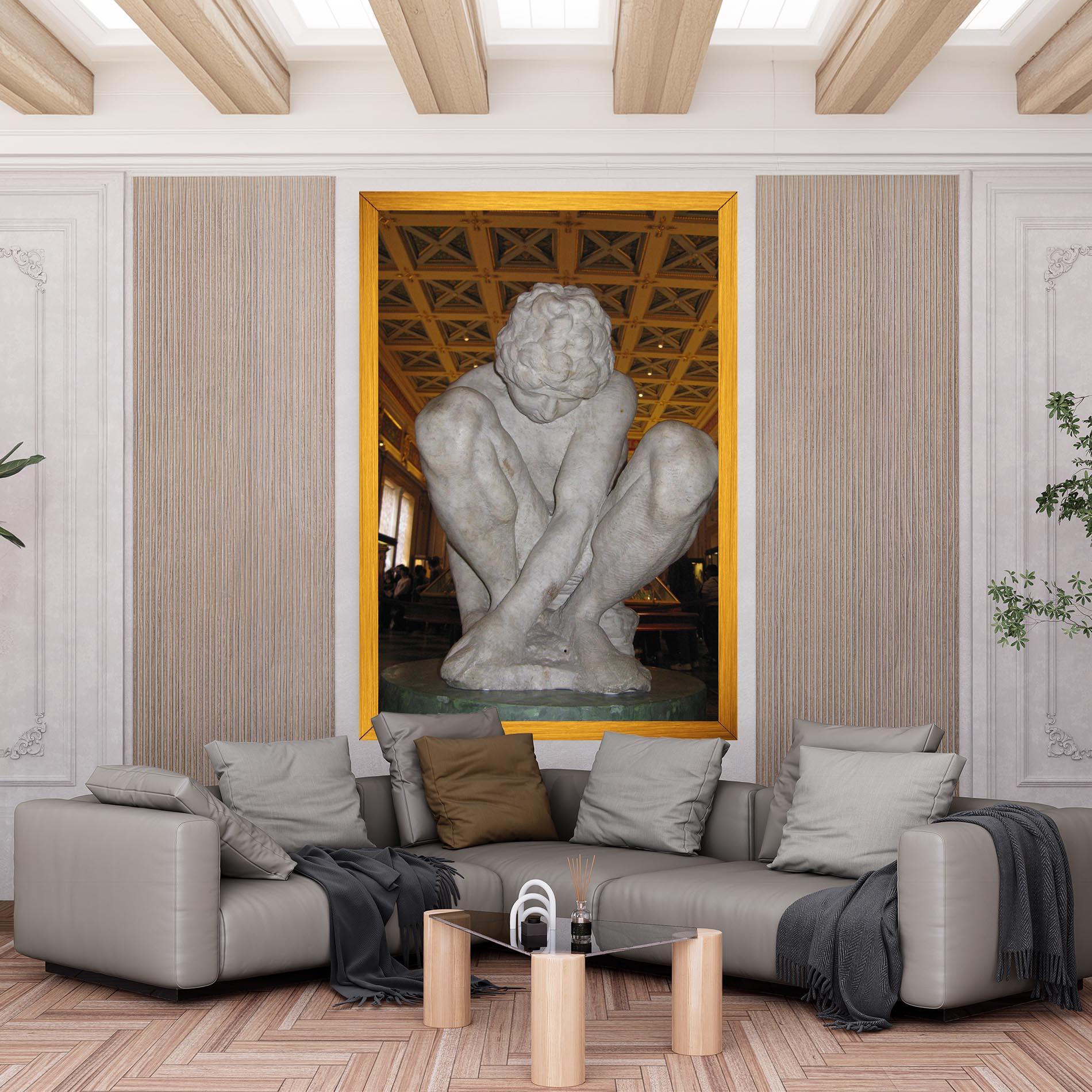 Tablou Canvas Crouching Boy mockup 6