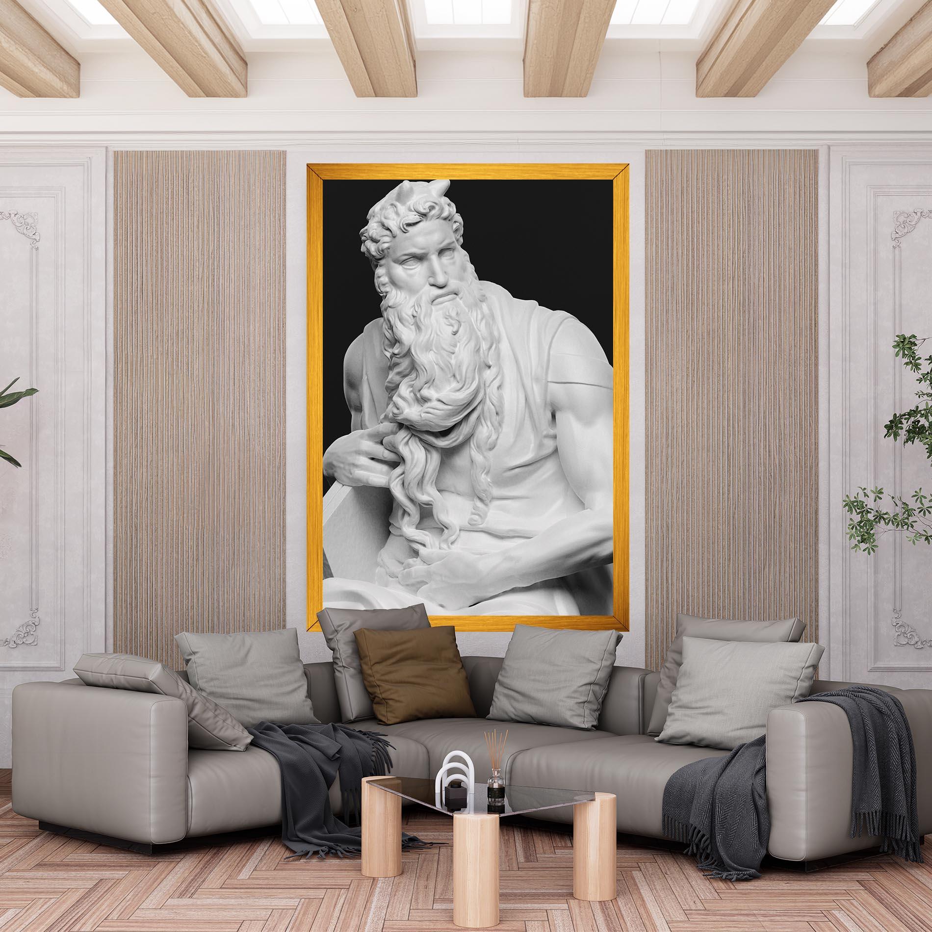 Tablou Canvas Moses Statue mockup 6