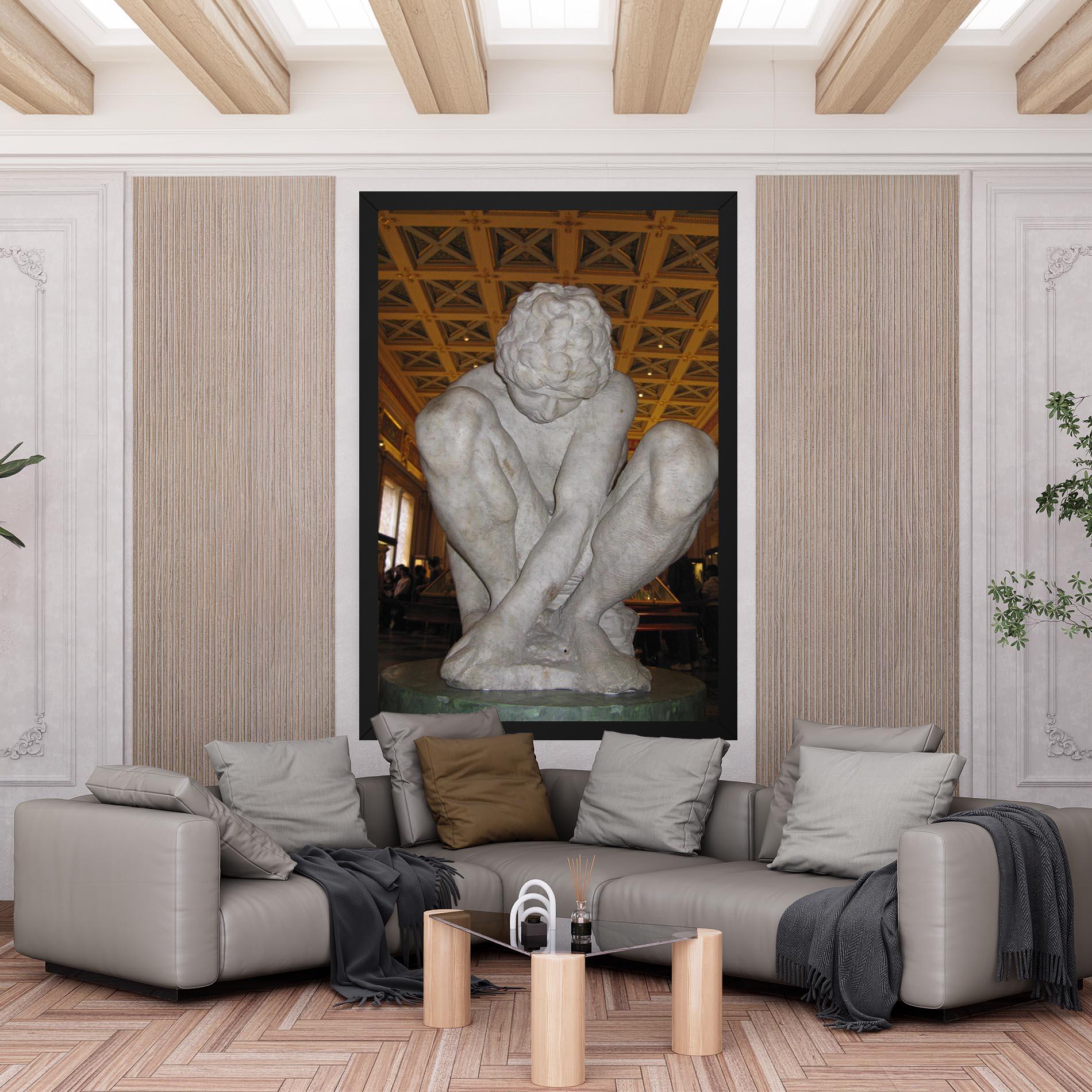 Tablou Canvas Crouching Boy mockup 6