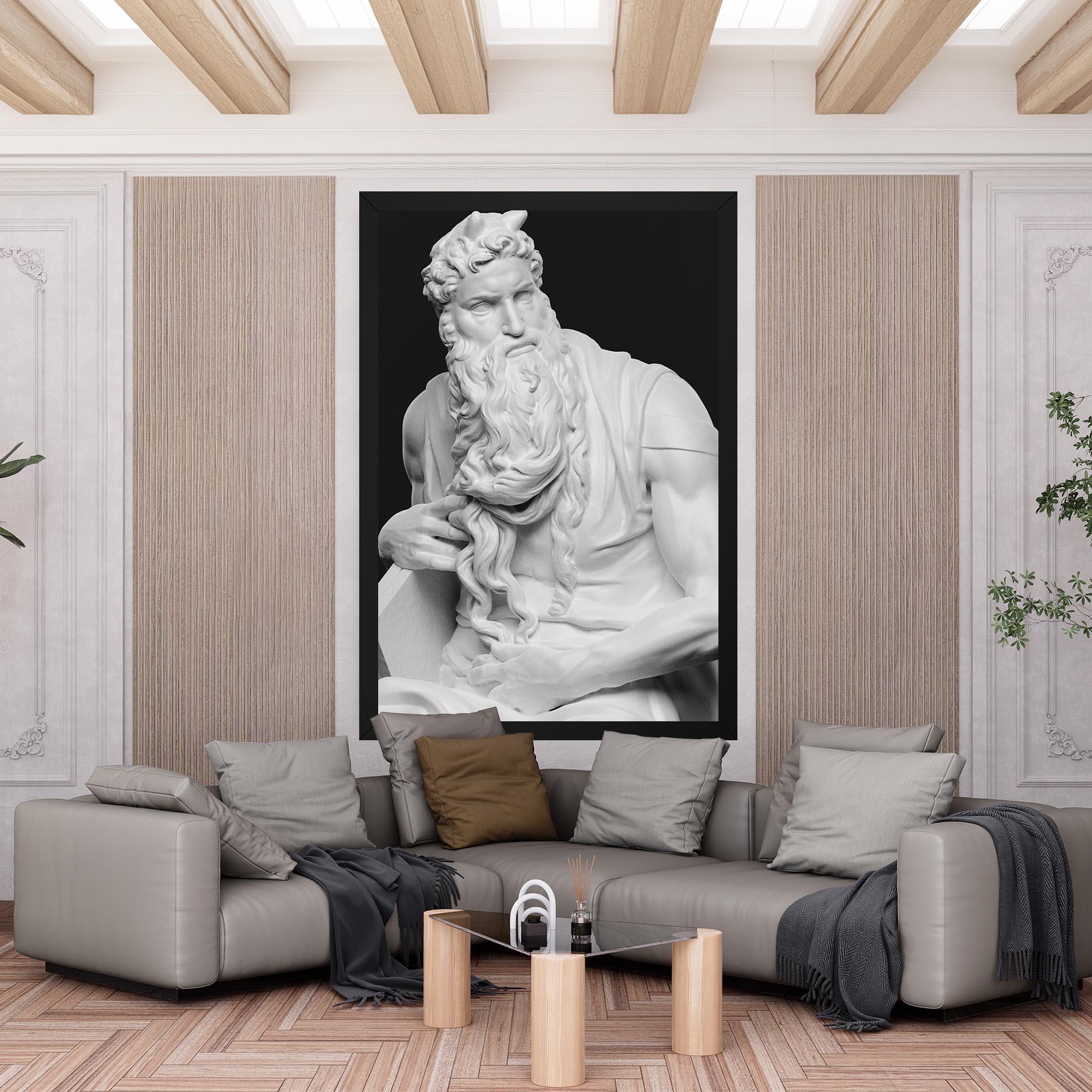 Tablou Canvas Moses Statue mockup 6