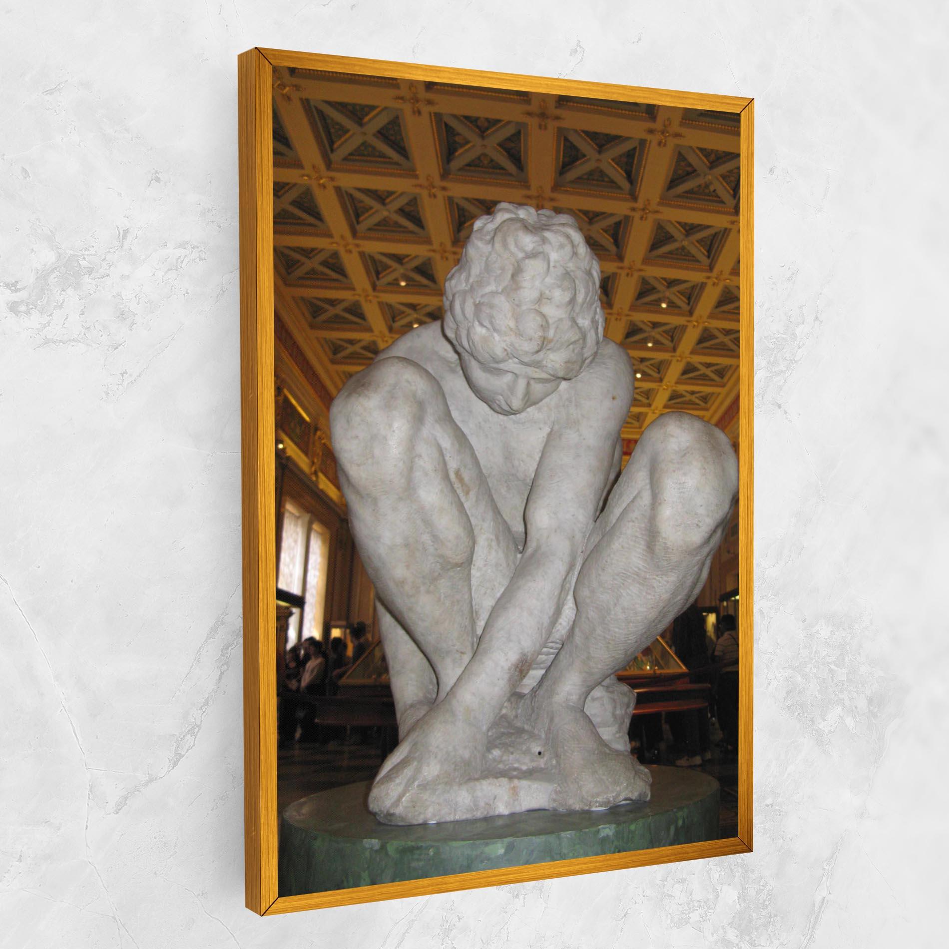 Tablou Canvas Crouching Boy mockup 1