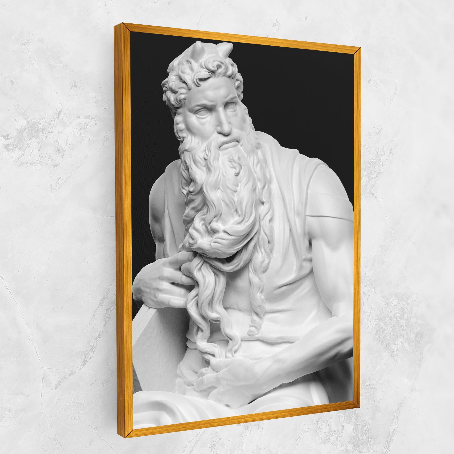 Tablou Canvas Moses Statue mockup 1