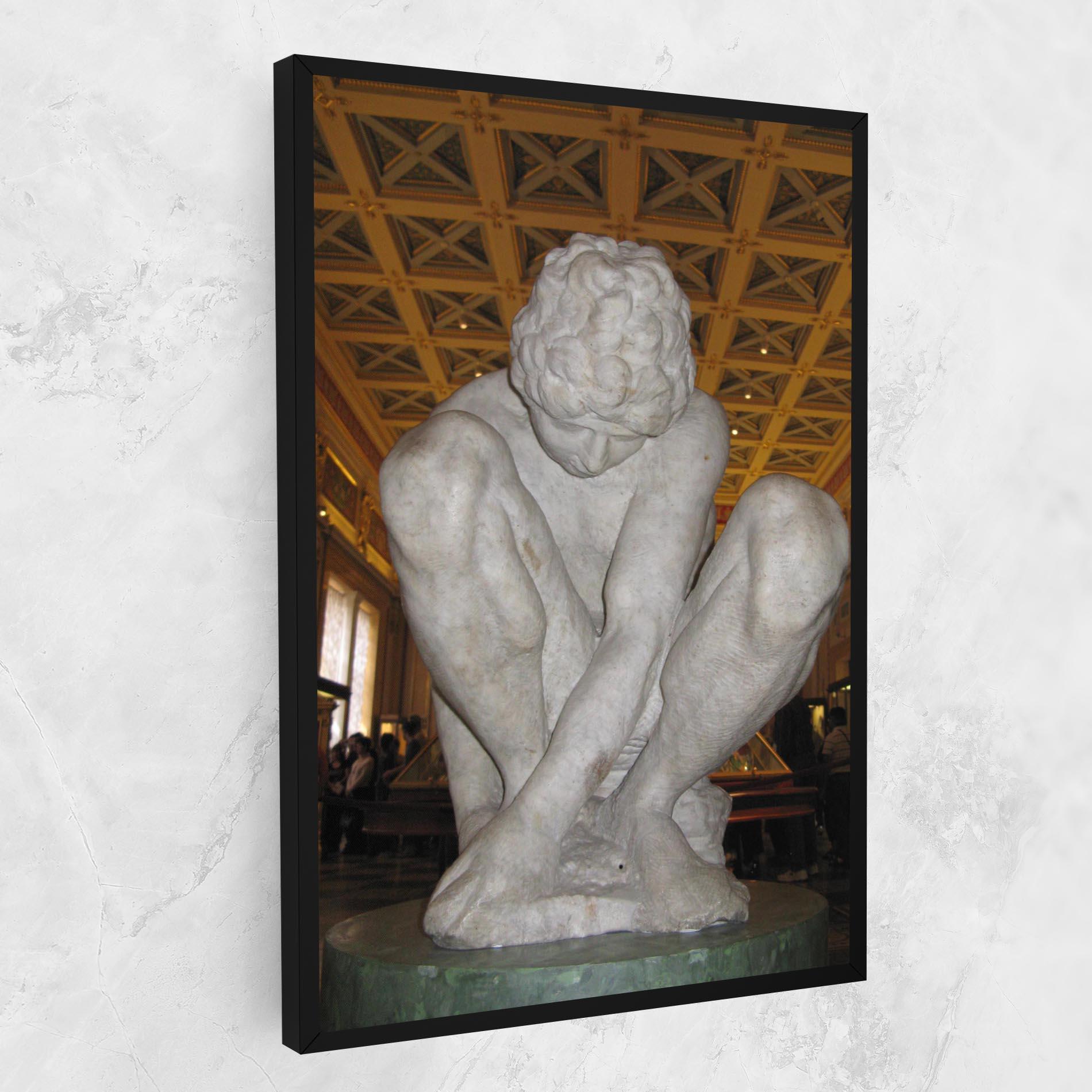 Tablou Canvas Crouching Boy mockup 1