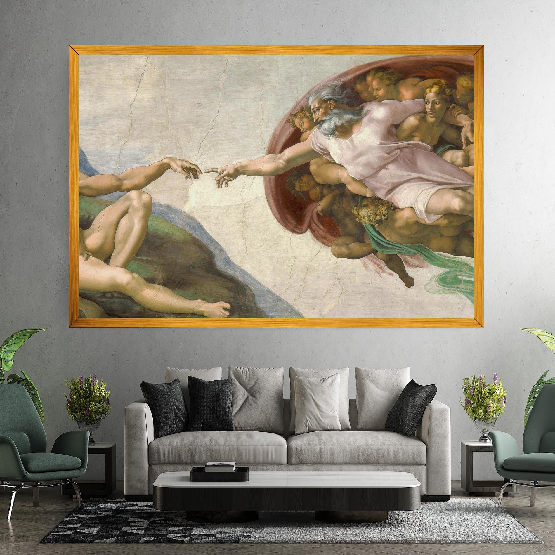 Tablou Canvas The Creation Of Adam mockup 7