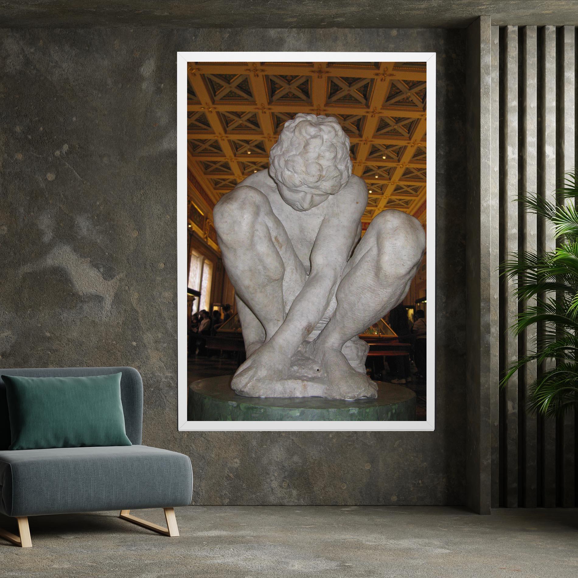 Tablou Canvas Crouching Boy mockup 7