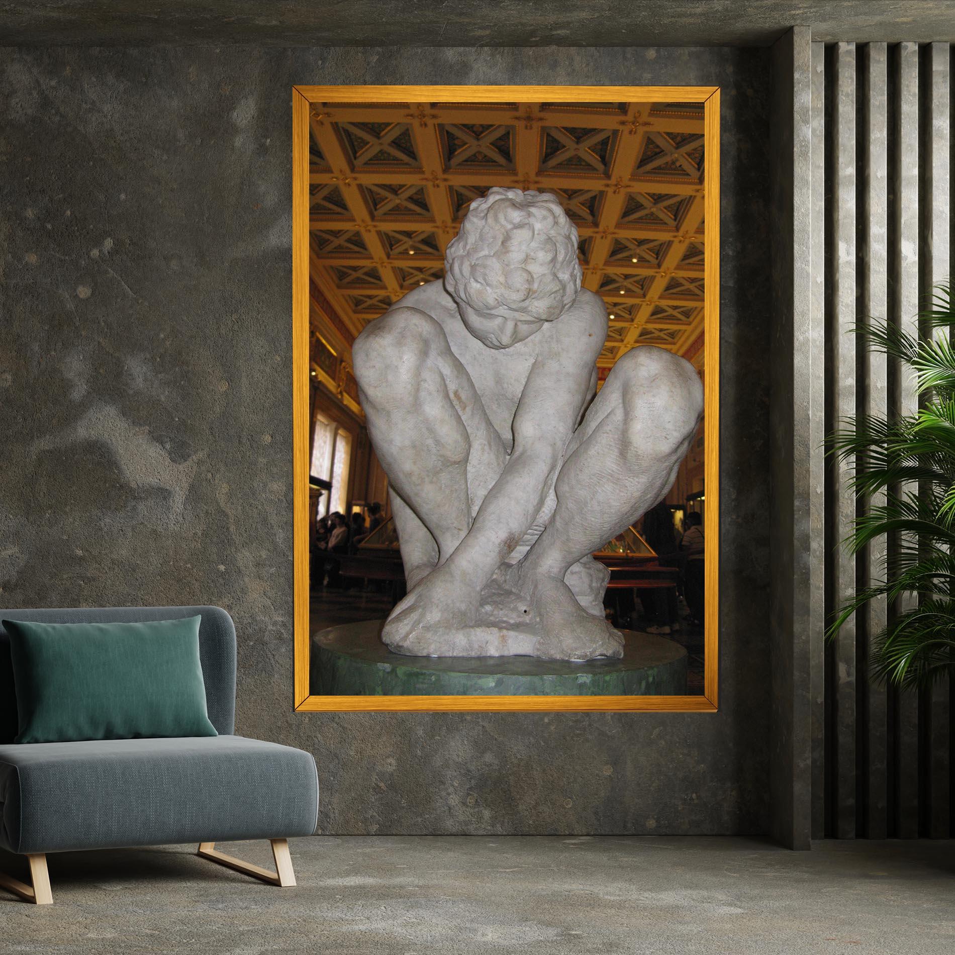 Tablou Canvas Crouching Boy mockup 7