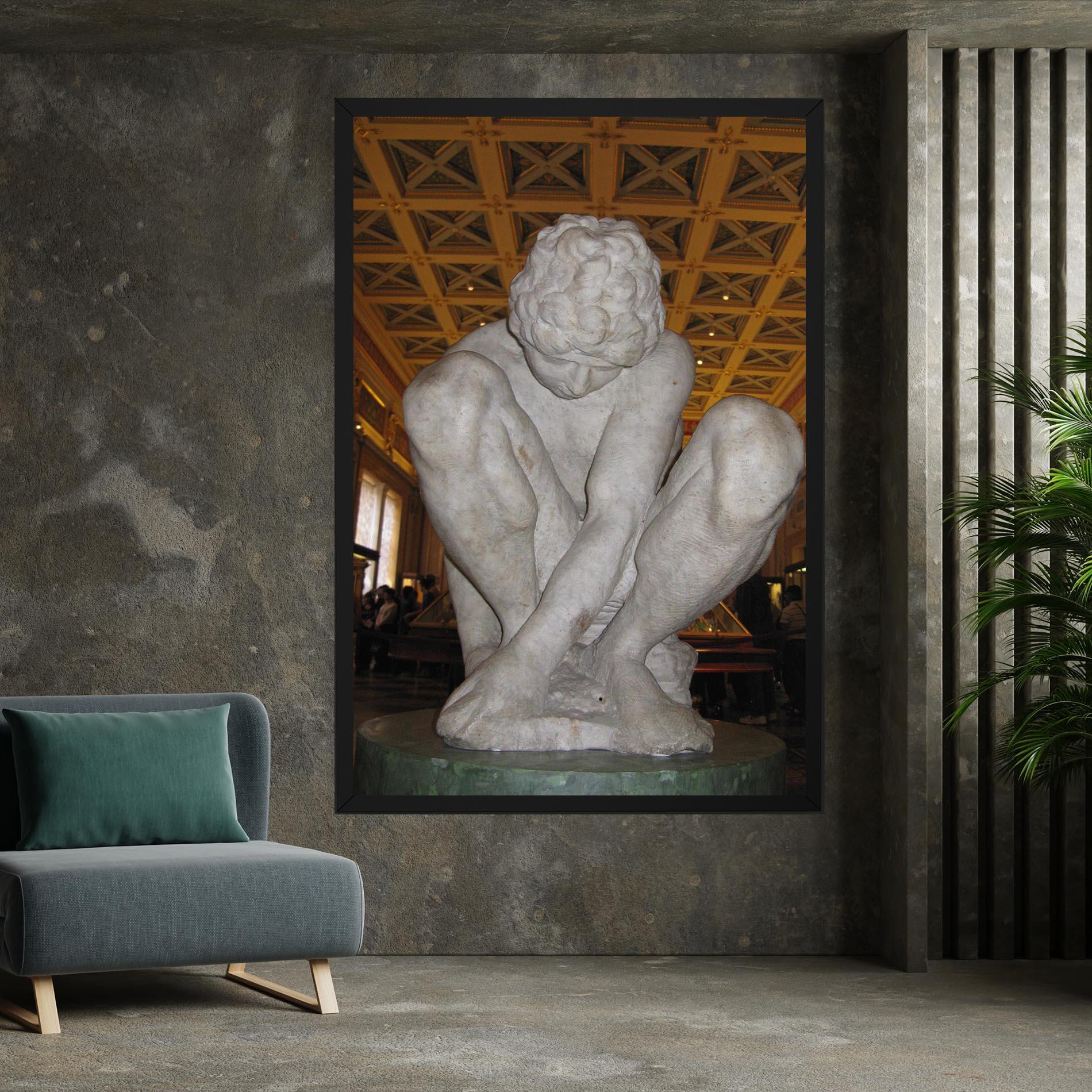 Tablou Canvas Crouching Boy mockup 7