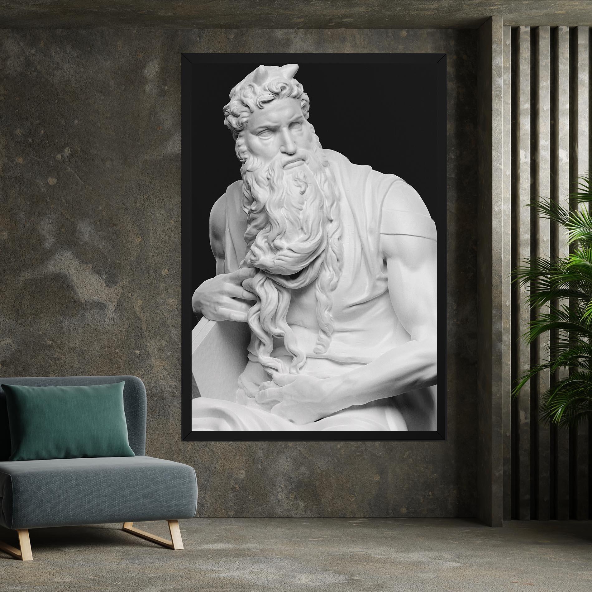 Tablou Canvas Moses Statue mockup 7