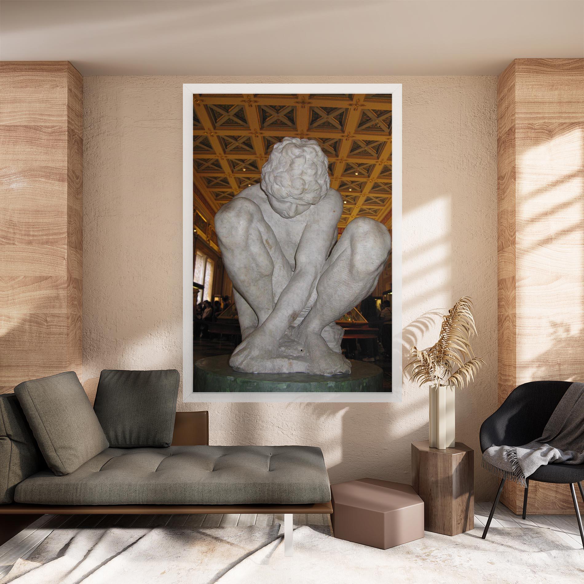 Tablou Canvas Crouching Boy mockup 8