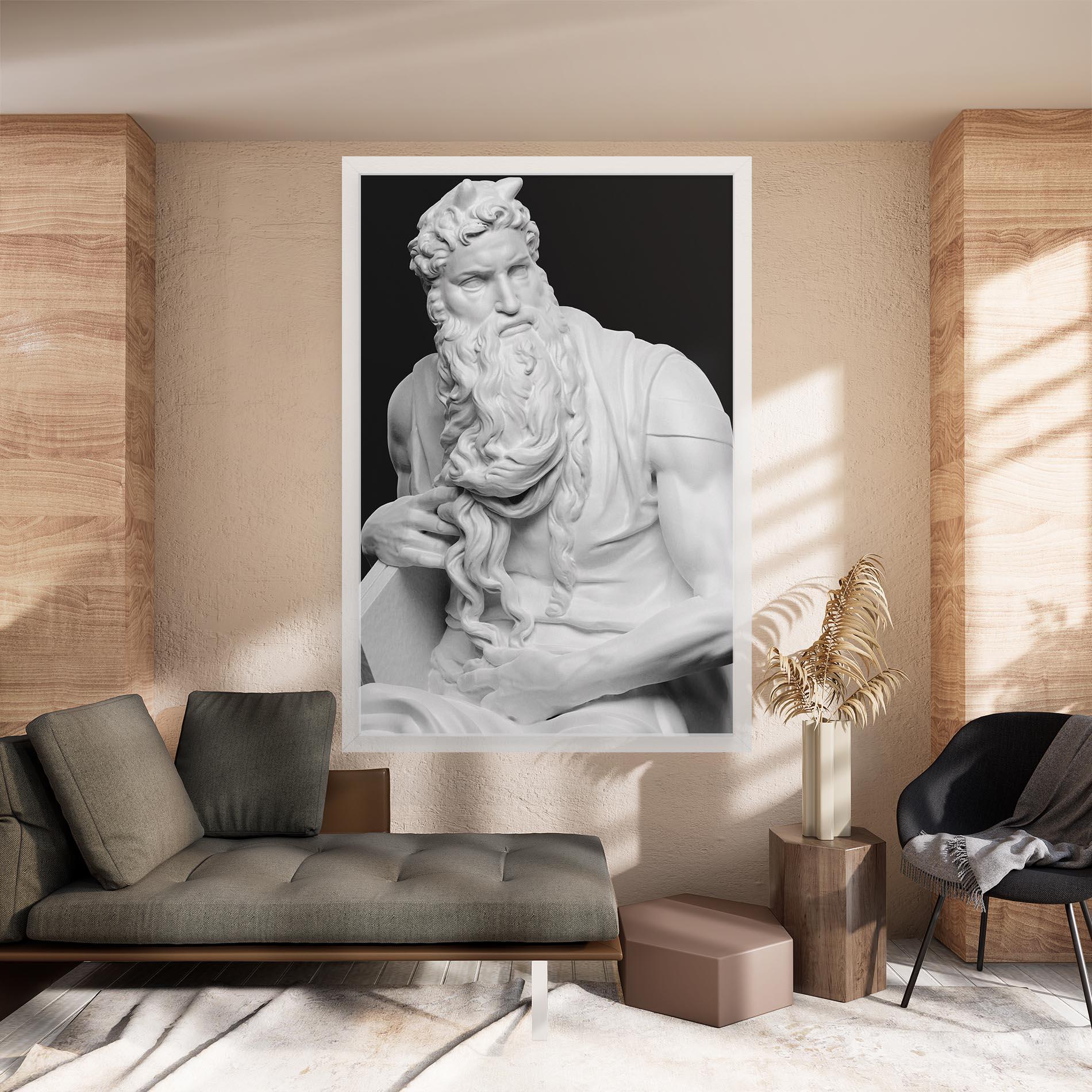 Tablou Canvas Moses Statue mockup 8
