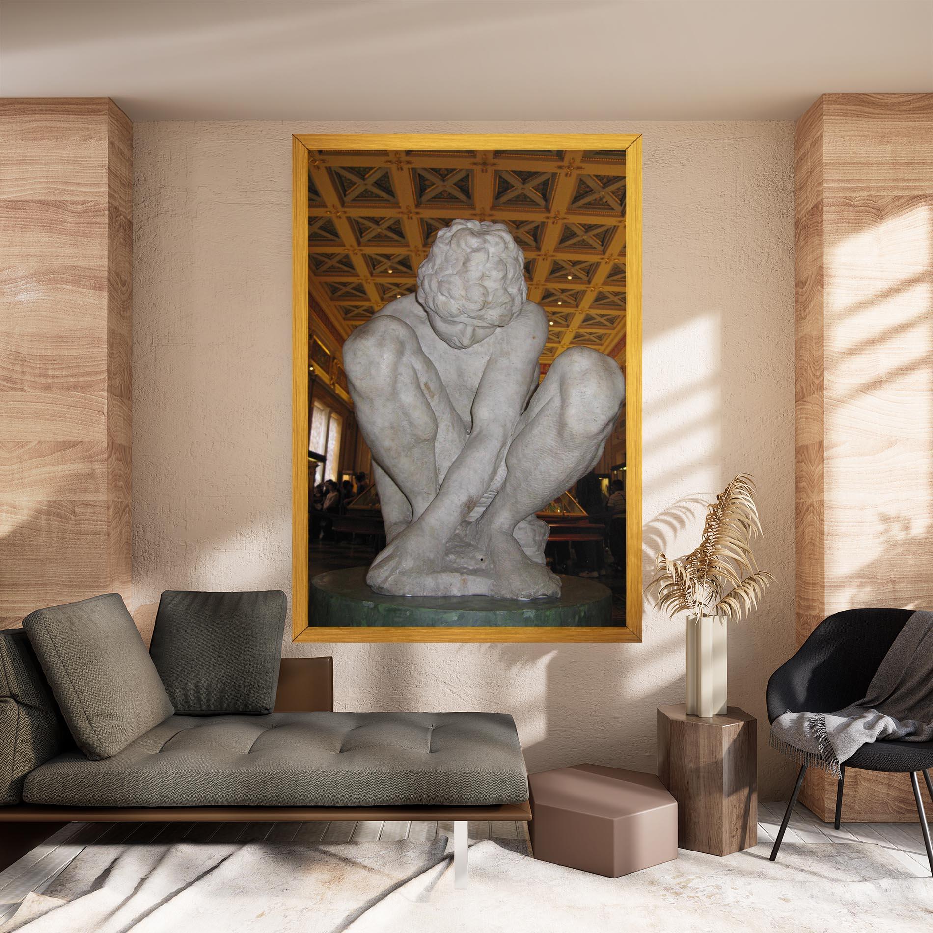 Tablou Canvas Crouching Boy mockup 8