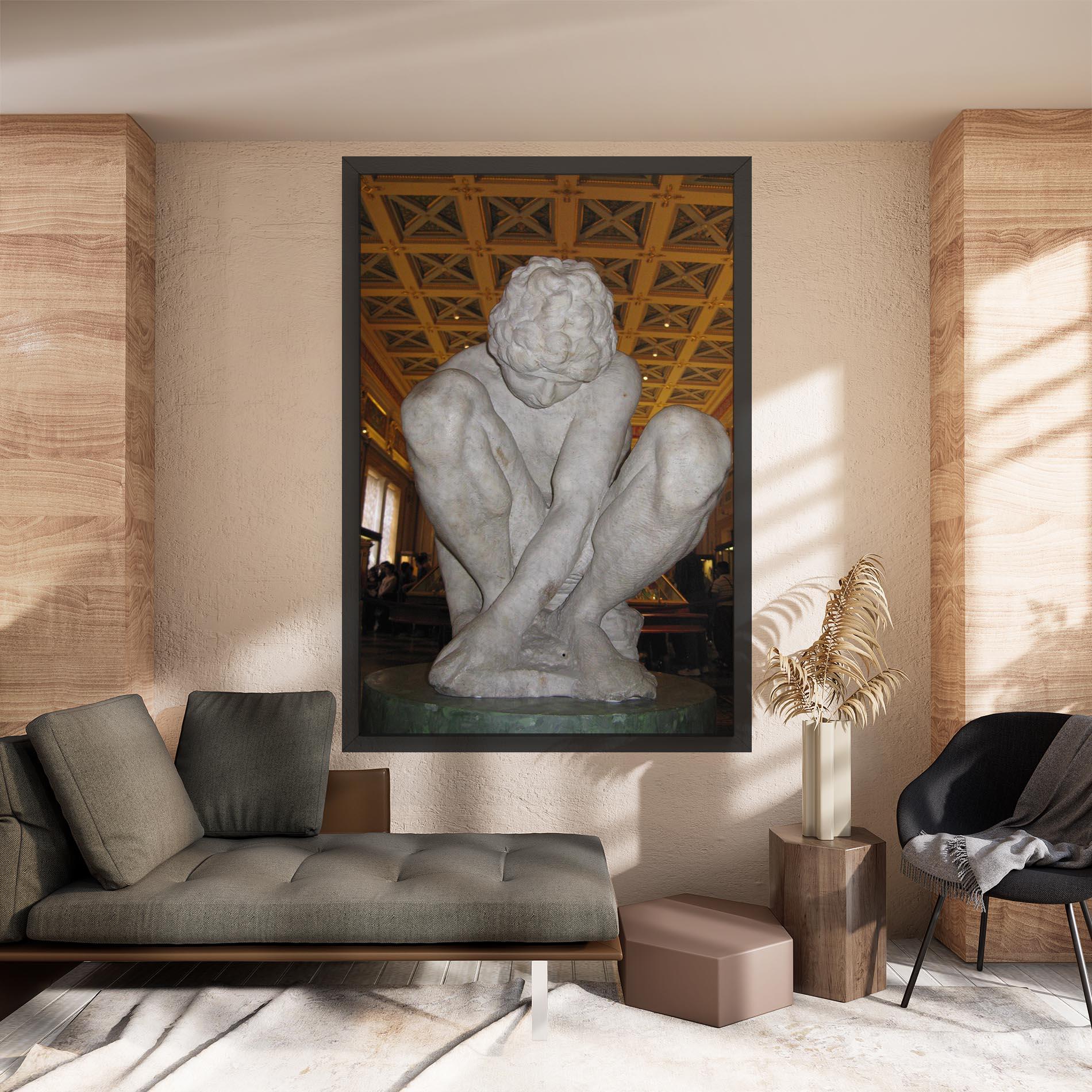 Tablou Canvas Crouching Boy mockup 8