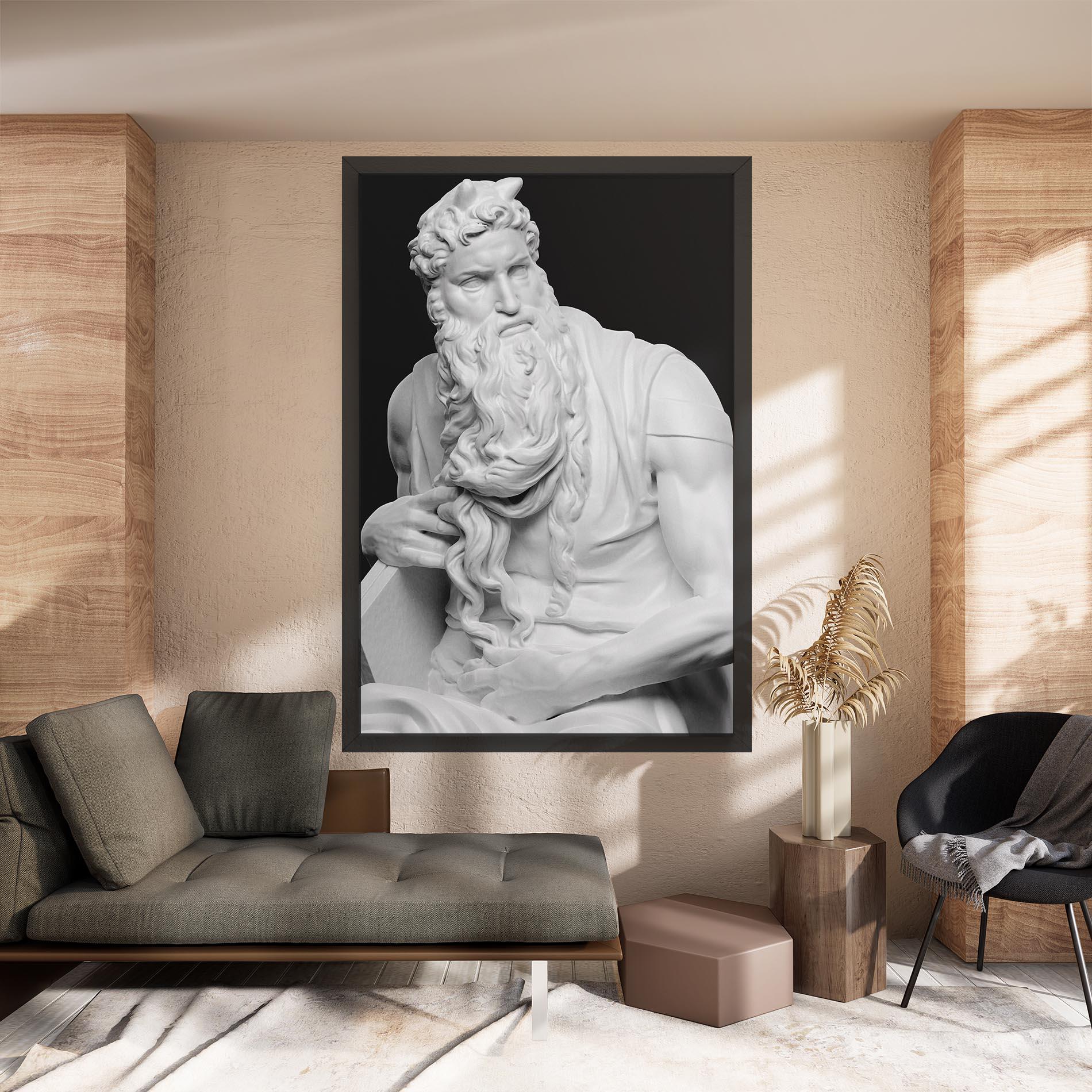Tablou Canvas Moses Statue mockup 8