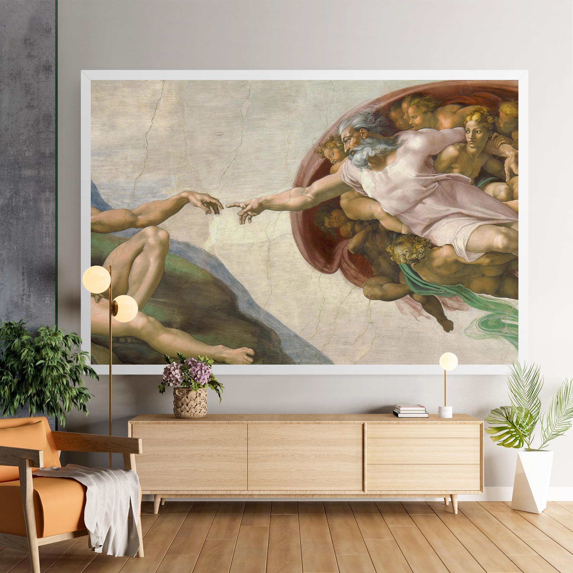 Tablou Canvas The Creation Of Adam mockup 9