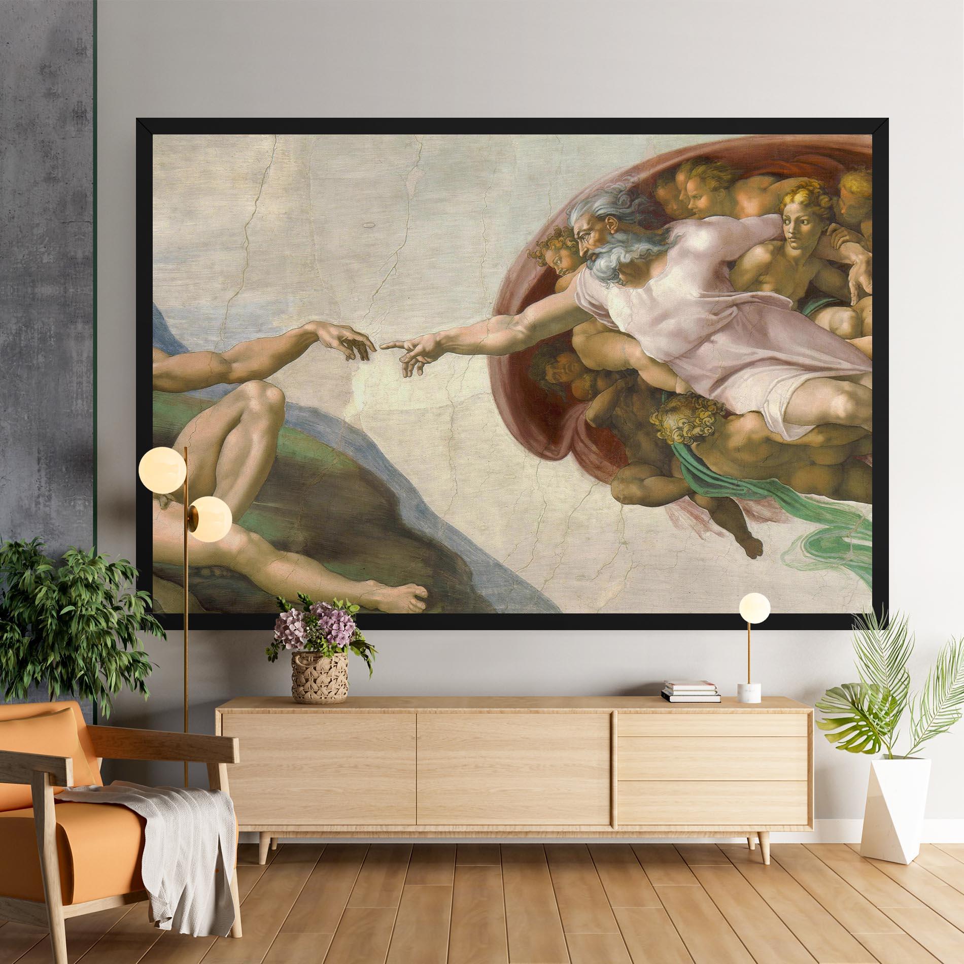 Tablou Canvas The Creation Of Adam mockup 9