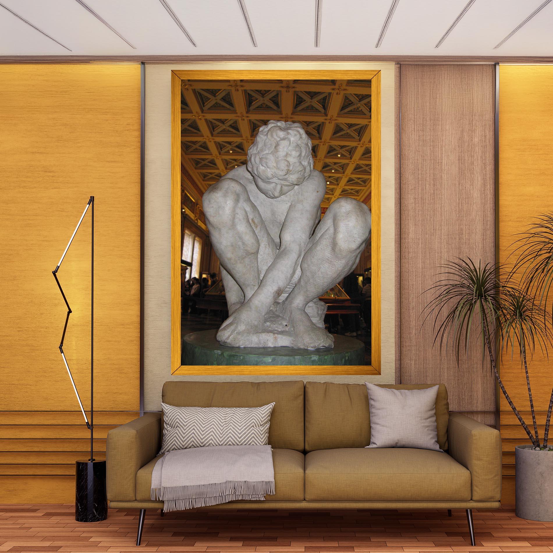 Tablou Canvas Crouching Boy mockup 9