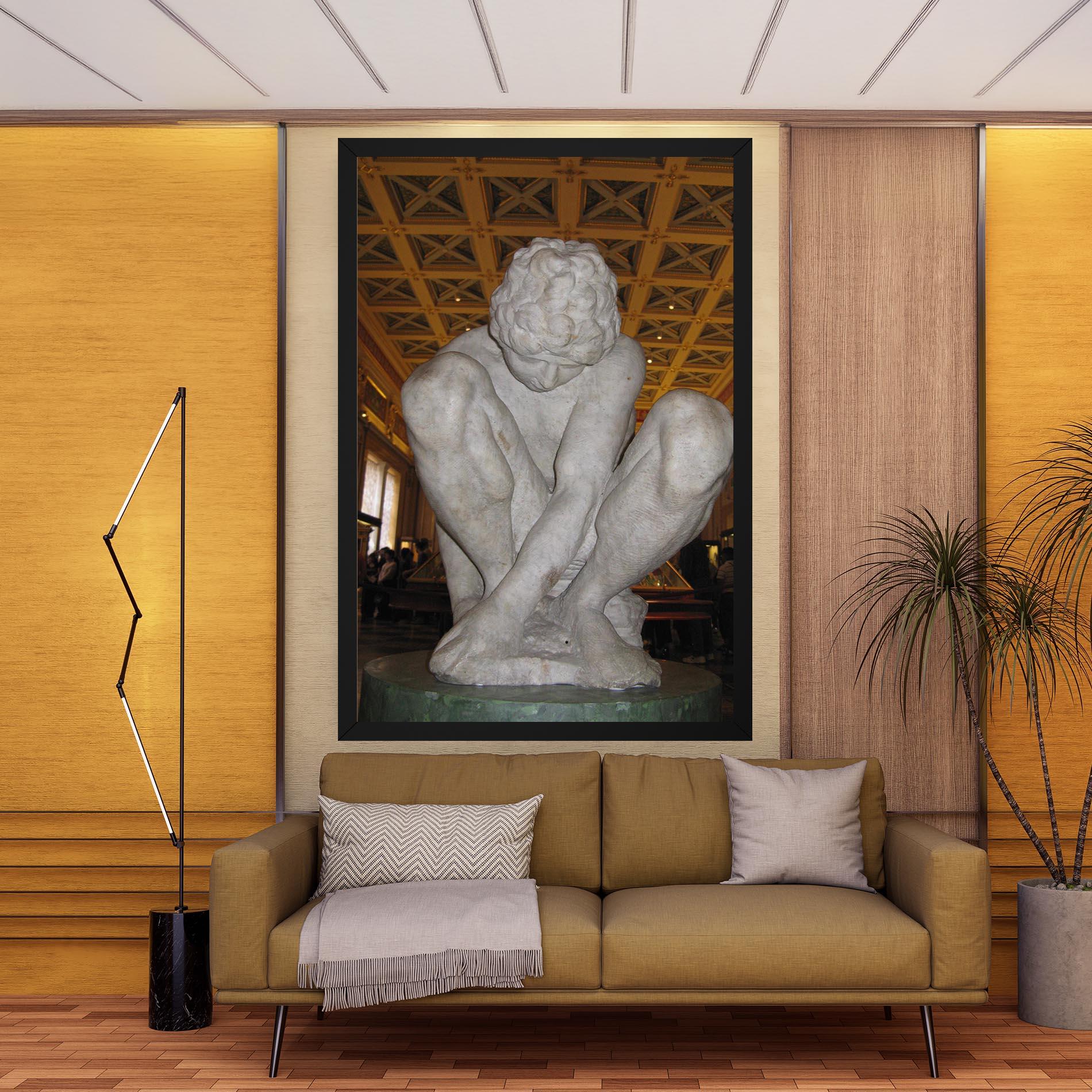 Tablou Canvas Crouching Boy mockup 9