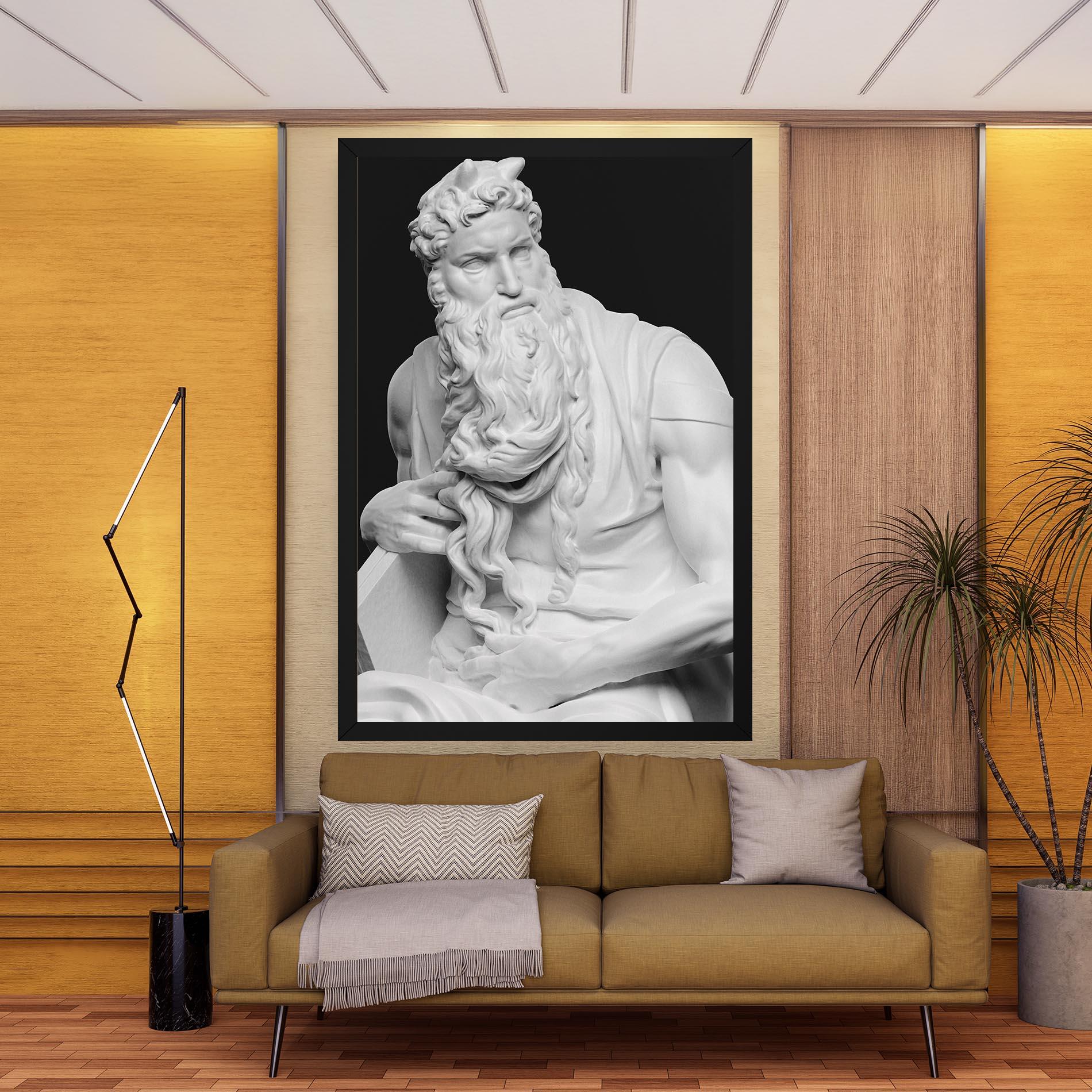 Tablou Canvas Moses Statue mockup 9