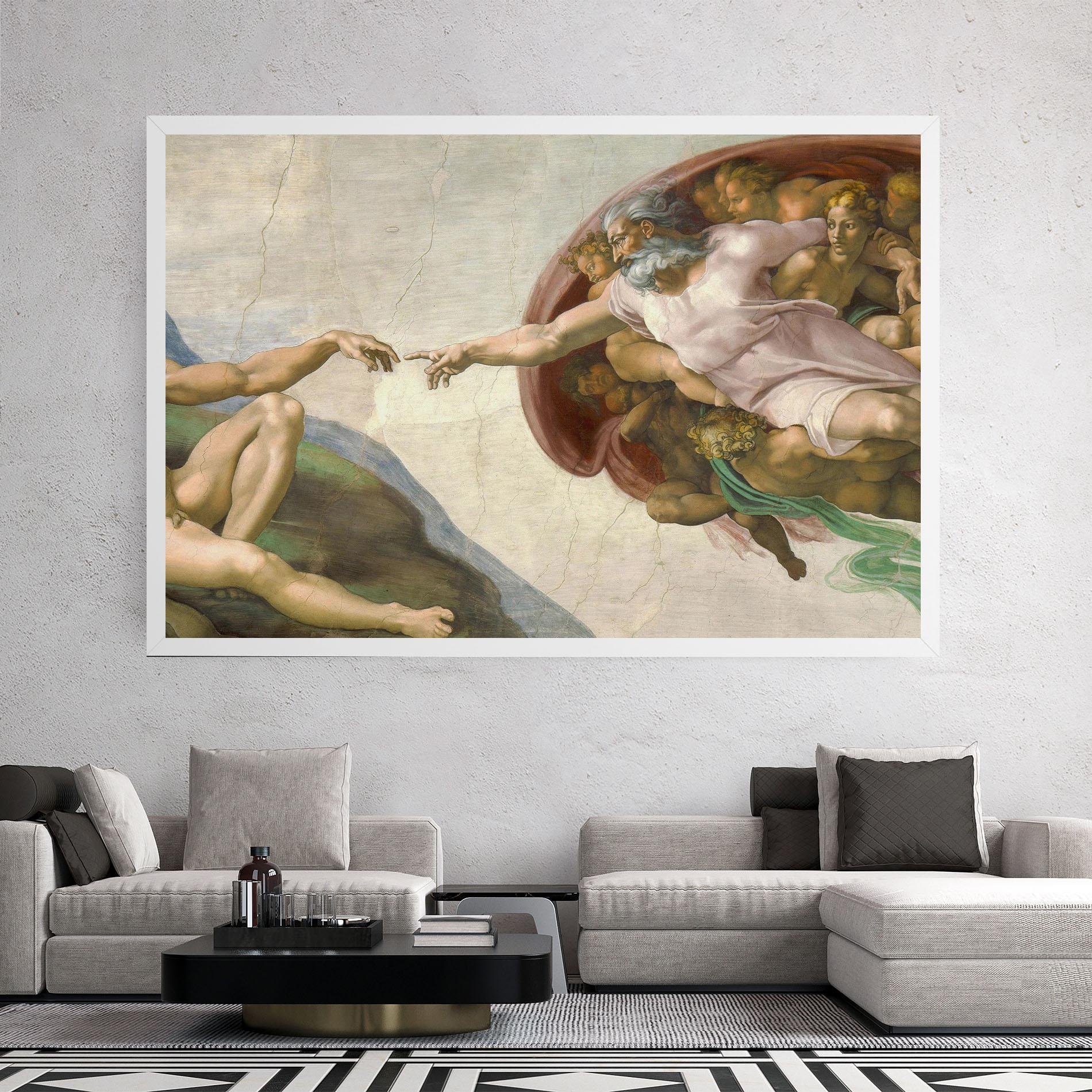 Tablou Canvas The Creation Of Adam mockup 2