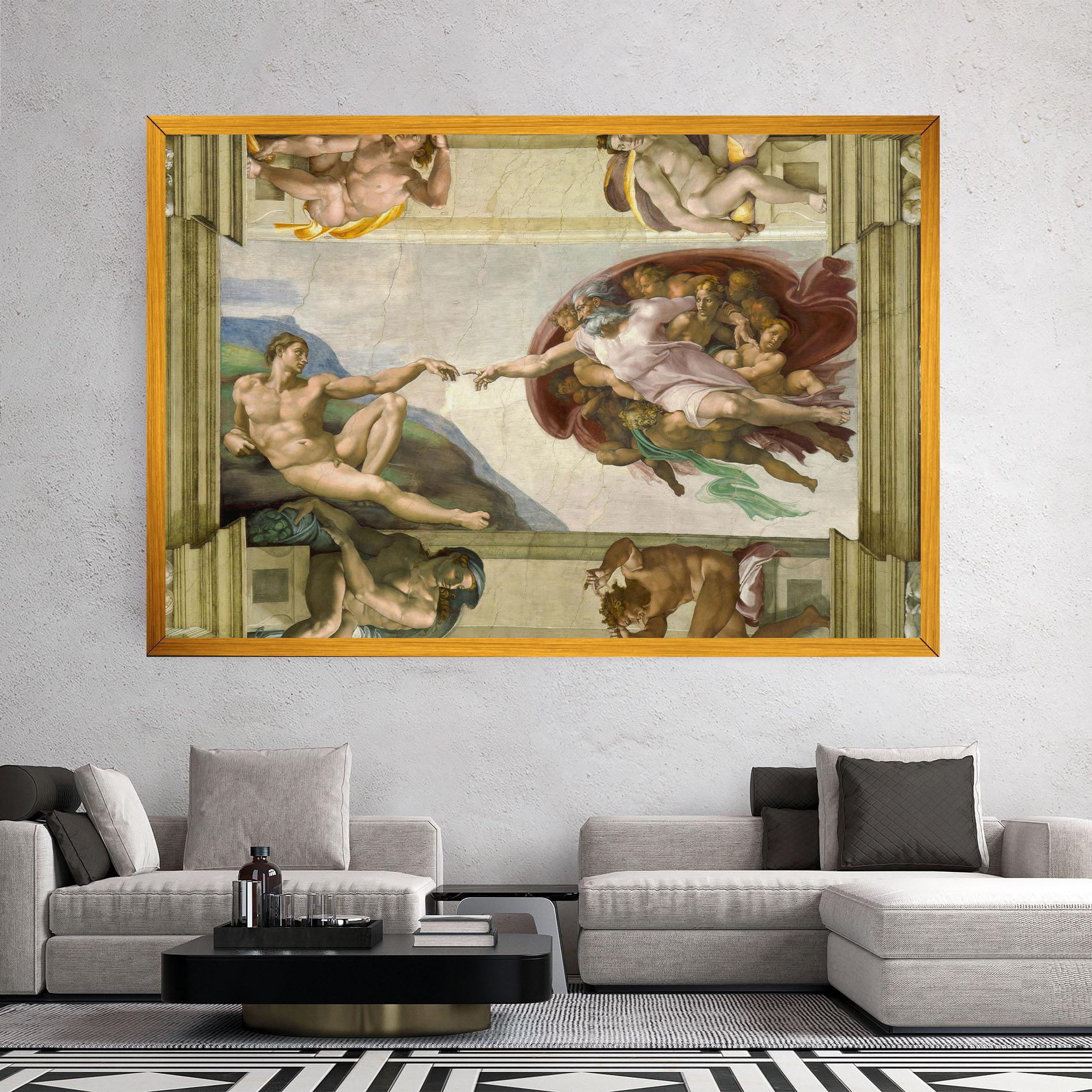 Tablou Canvas Creacion De Adam mockup 2