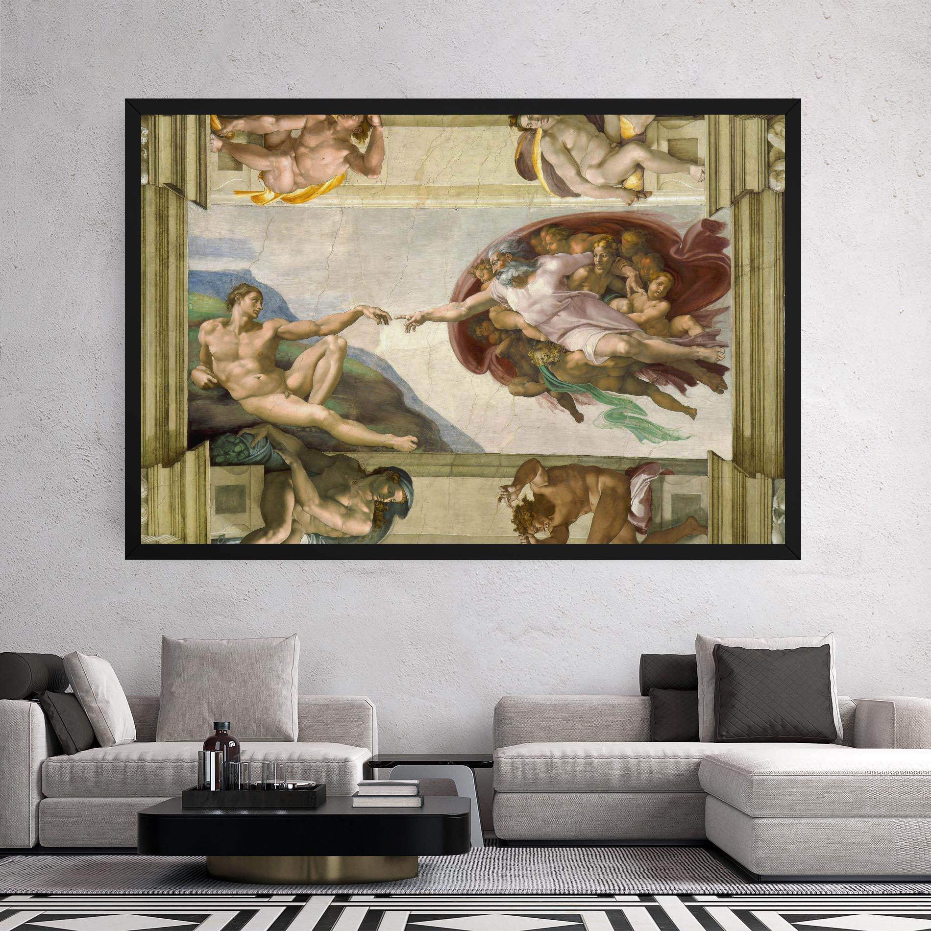 Tablou Canvas Creacion De Adam mockup 2