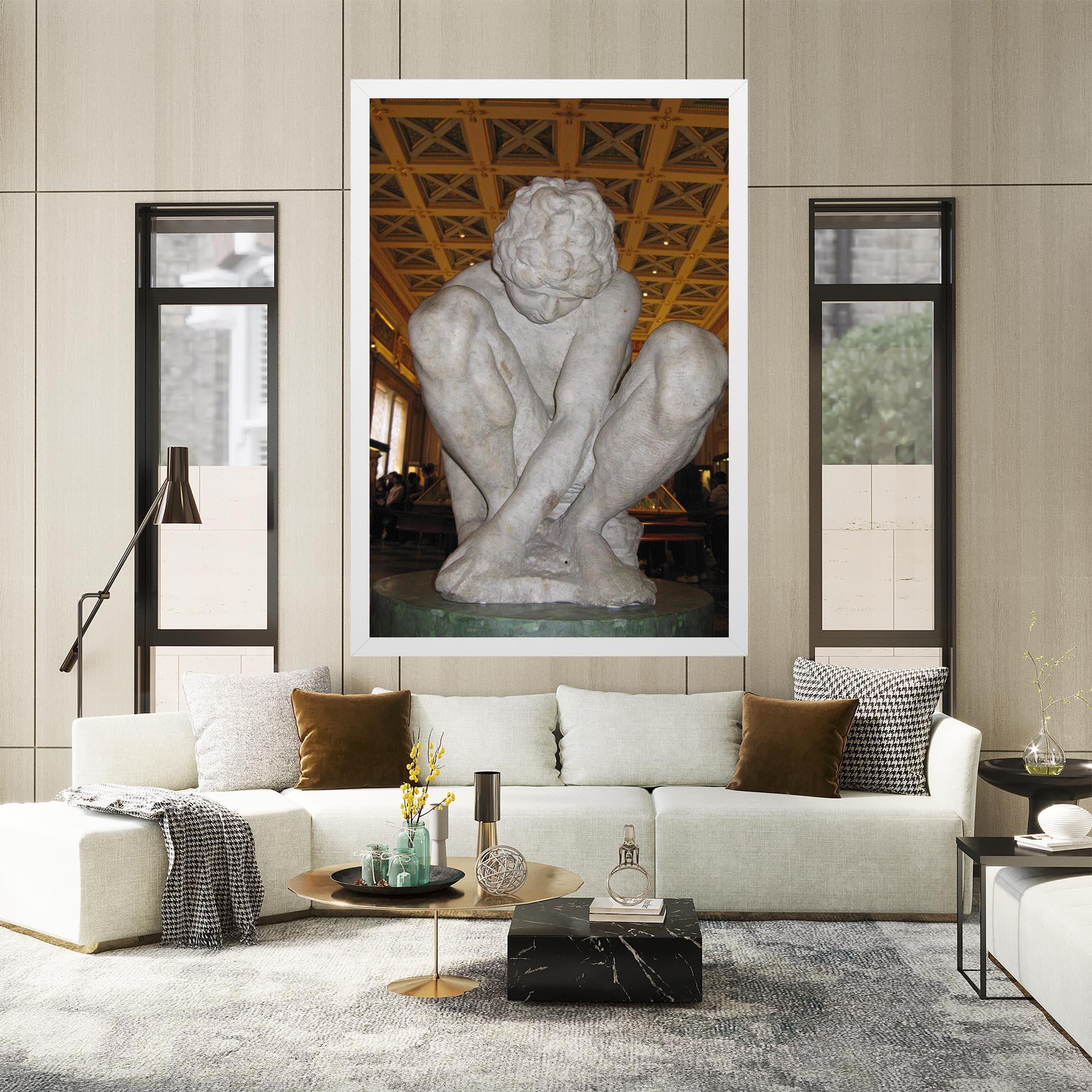 Tablou Canvas Crouching Boy mockup 2