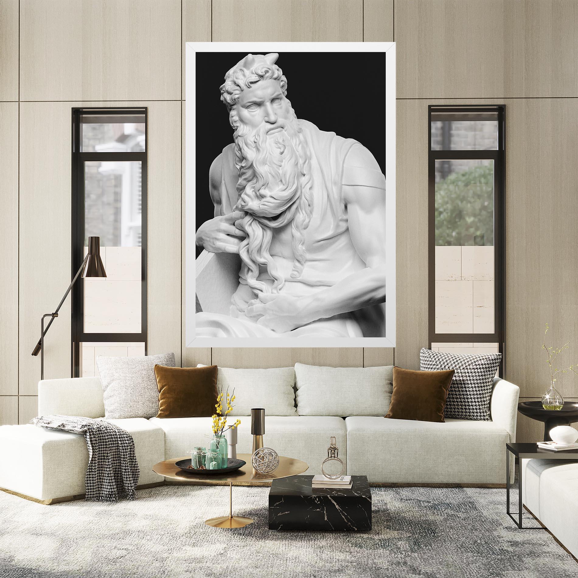 Tablou Canvas Moses Statue mockup 2