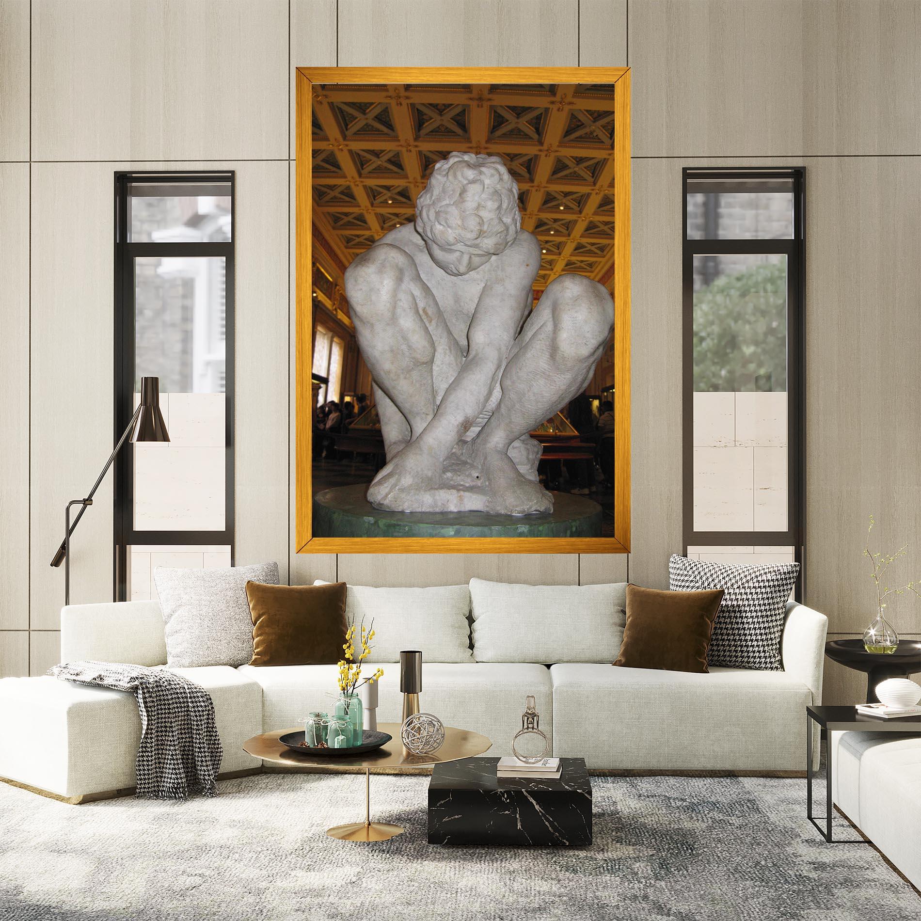 Tablou Canvas Crouching Boy mockup 2