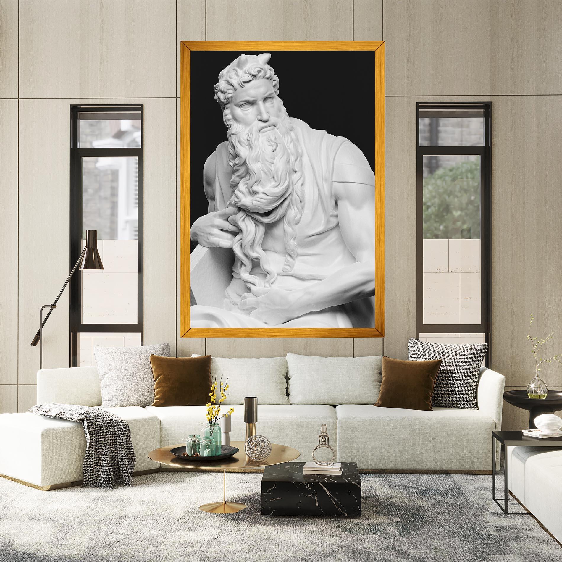 Tablou Canvas Moses Statue mockup 2