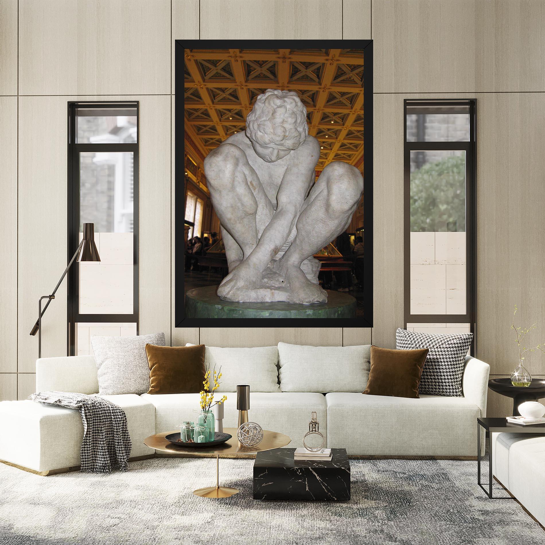 Tablou Canvas Crouching Boy mockup 2