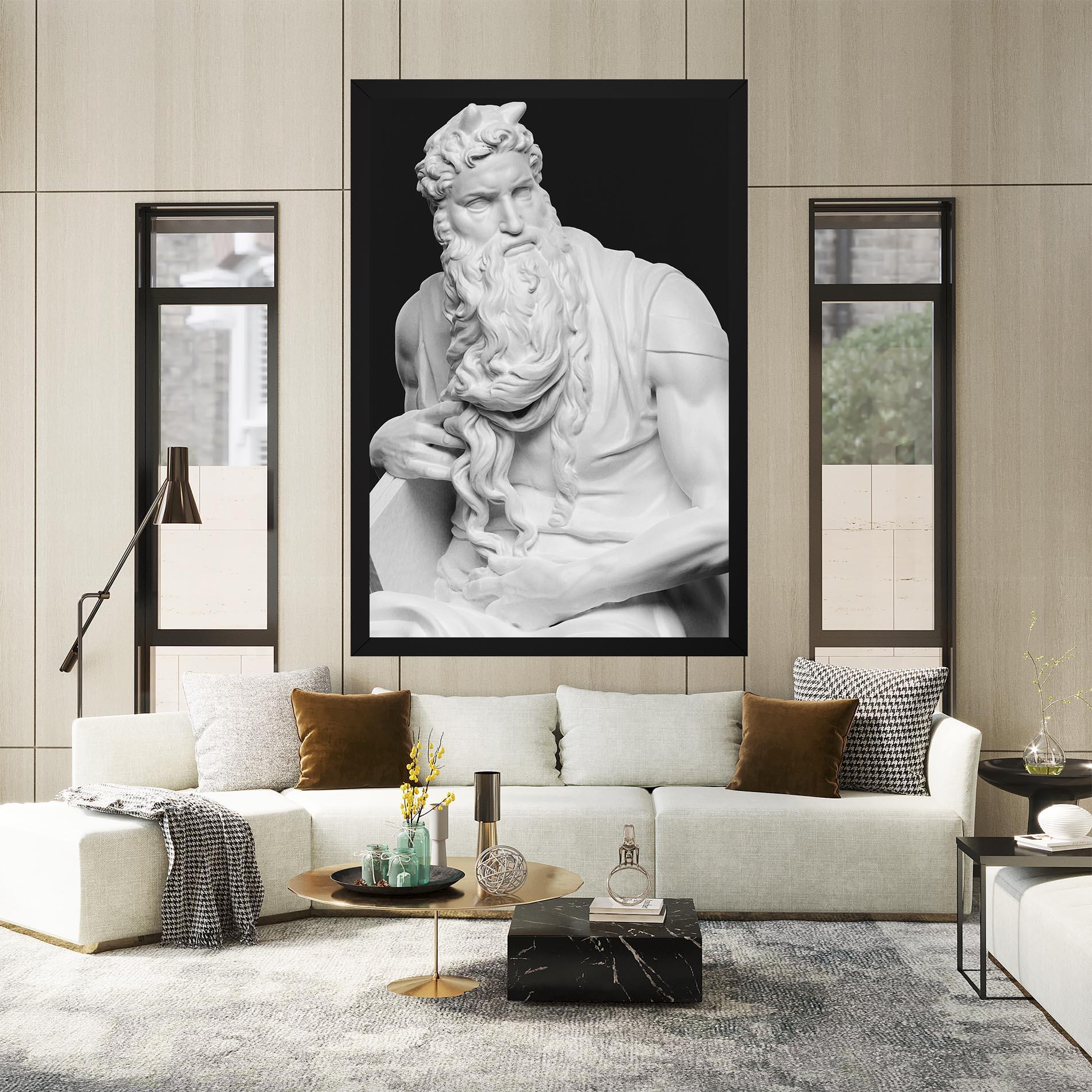 Tablou Canvas Moses Statue mockup 2