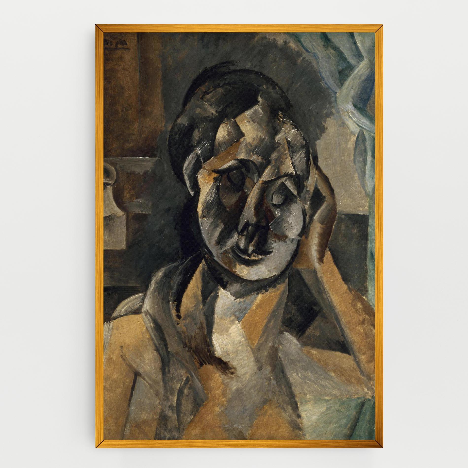 Tablou Canvas Woman With Mustard mockup 0