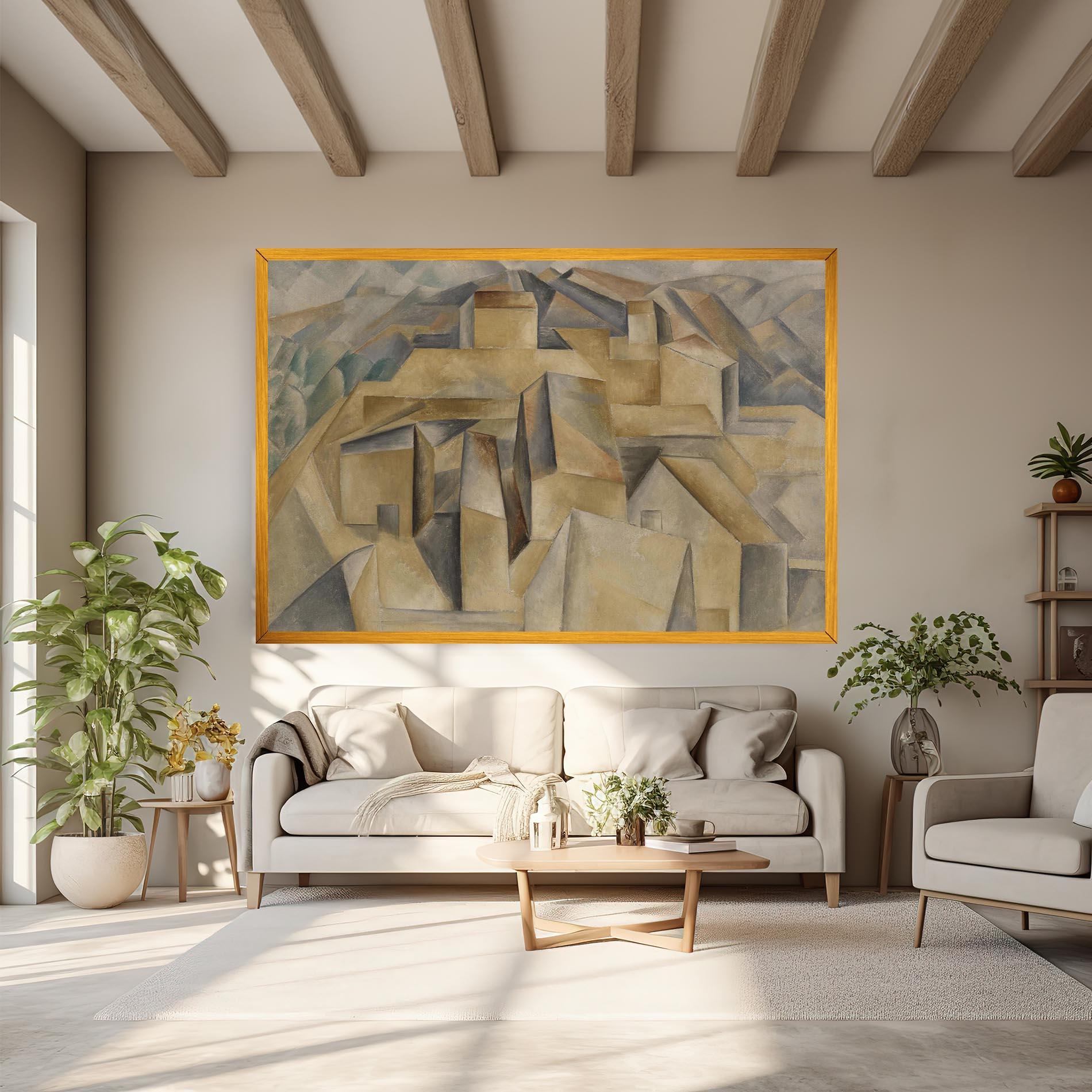 Tablou Canvas Houses On The Hill mockup 6