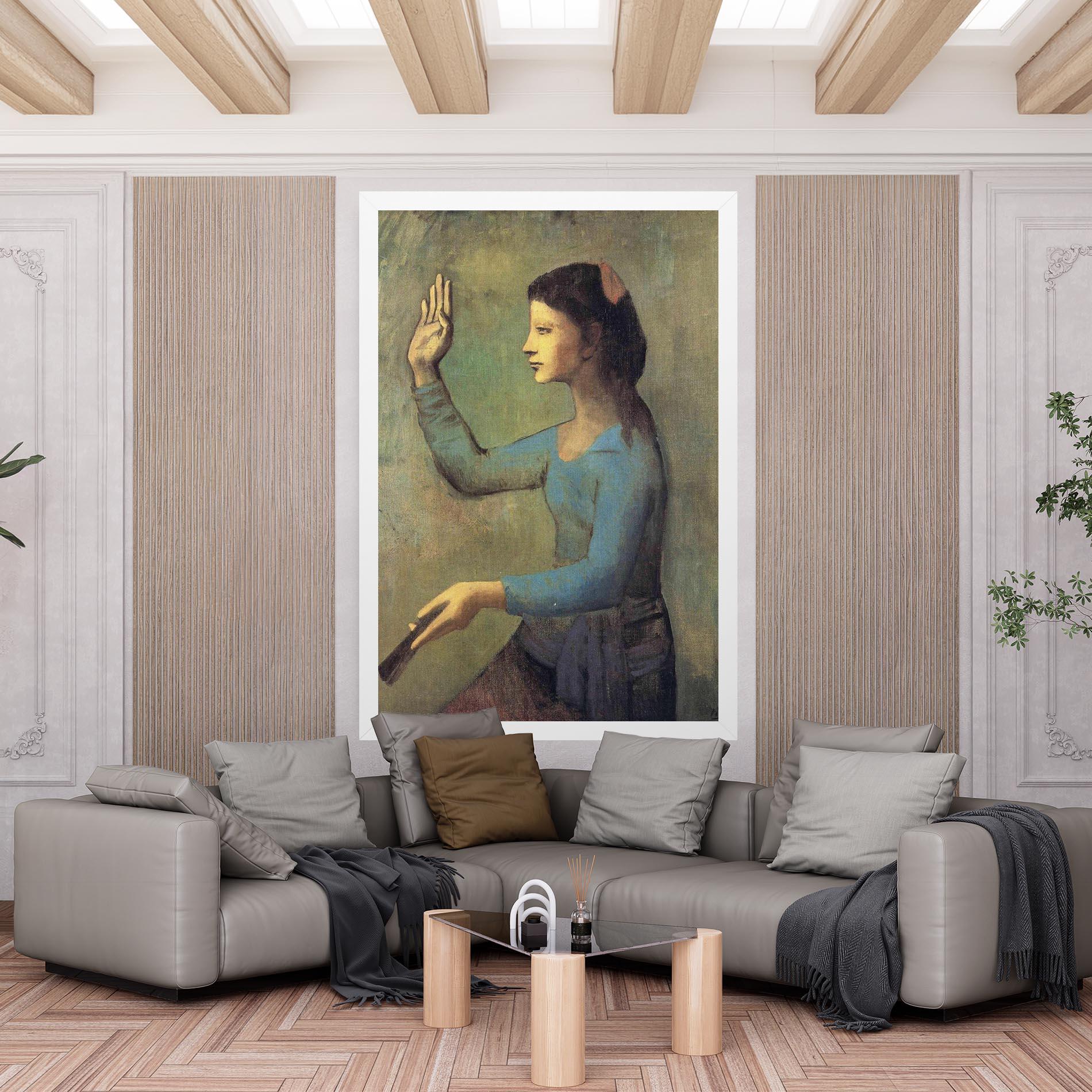 Tablou Canvas Lady With A Fan mockup 6