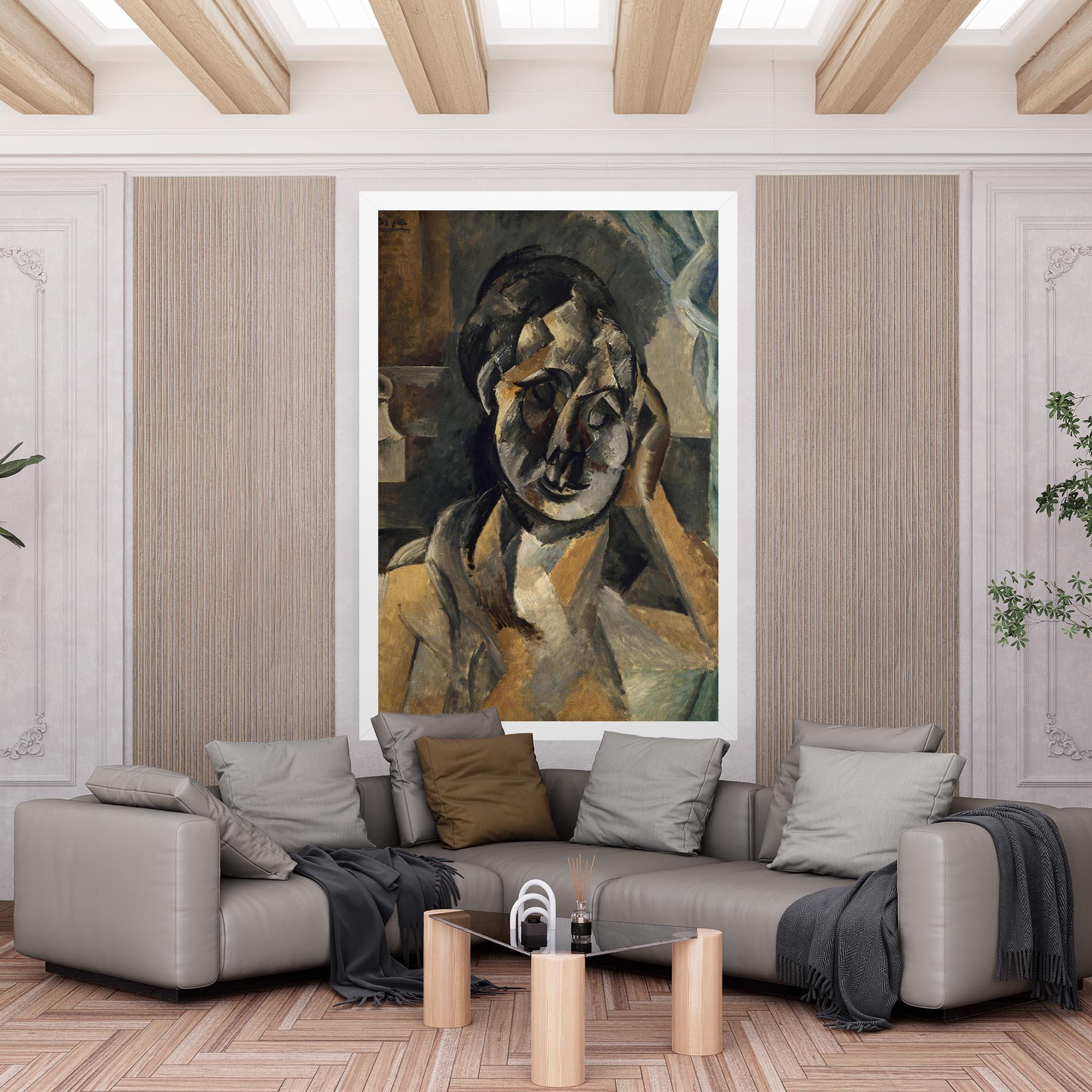 Tablou Canvas Woman With Mustard mockup 6