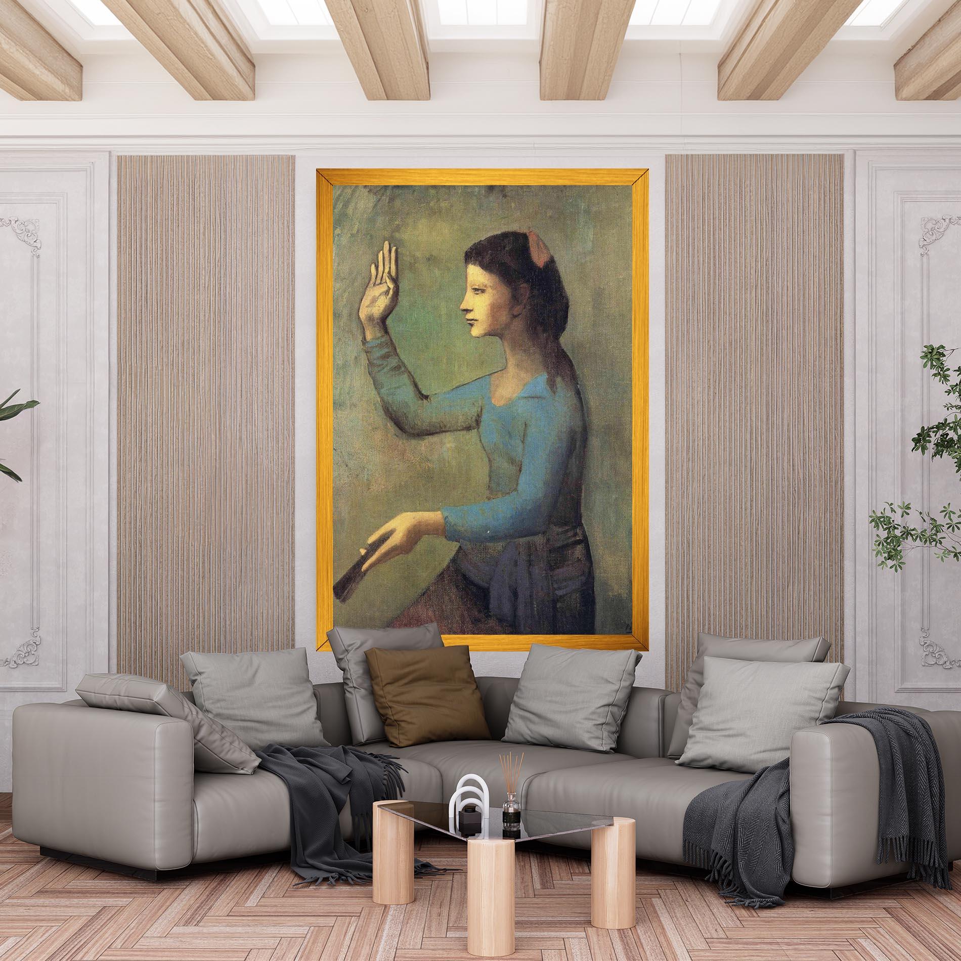Tablou Canvas Lady With A Fan mockup 6
