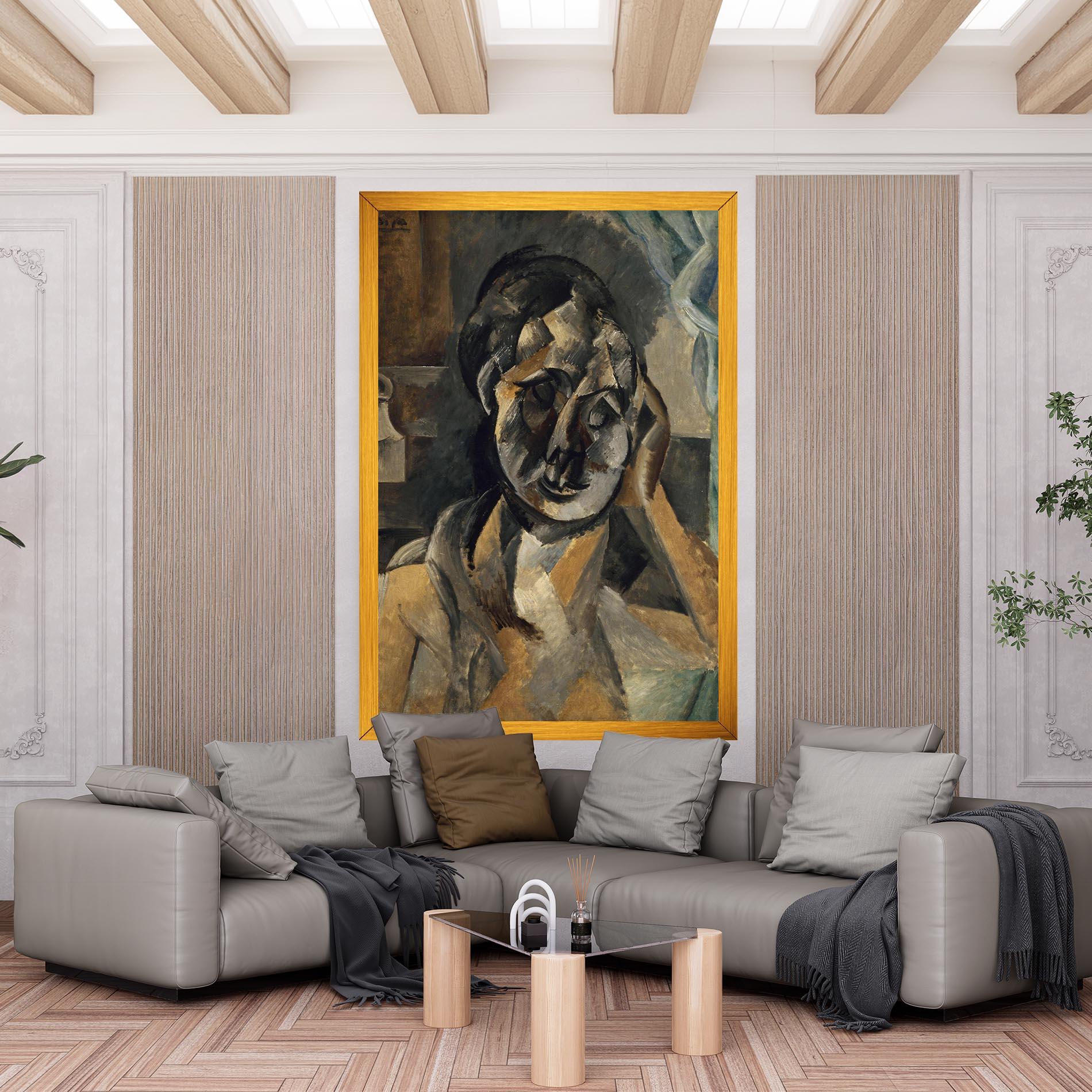 Tablou Canvas Woman With Mustard mockup 6