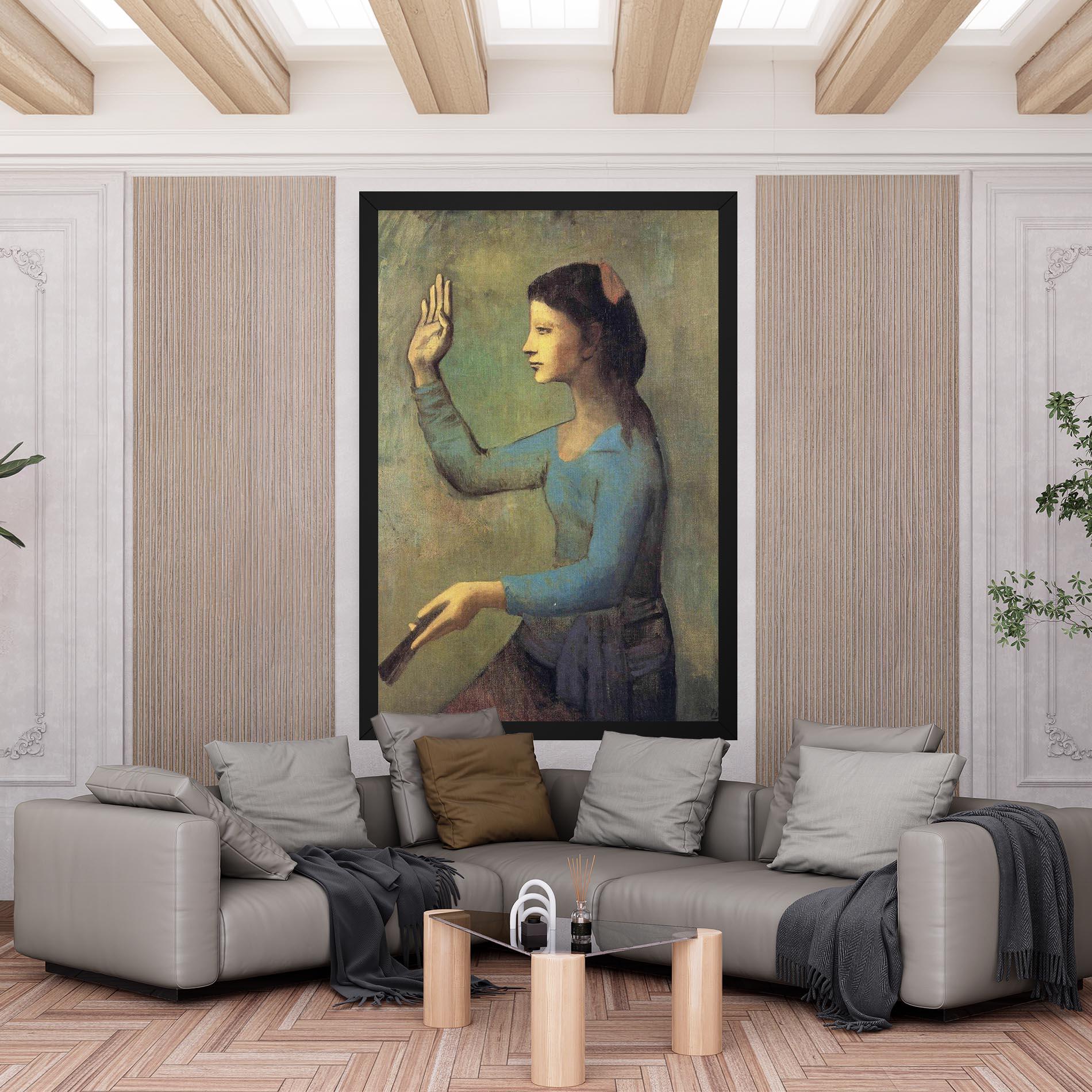 Tablou Canvas Lady With A Fan mockup 6