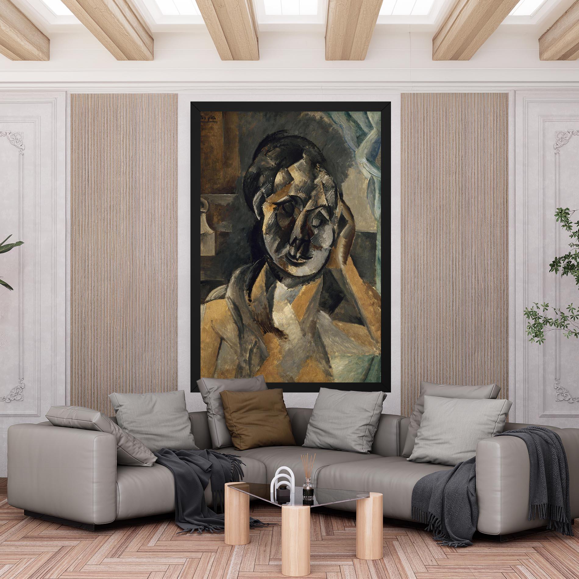 Tablou Canvas Woman With Mustard mockup 6