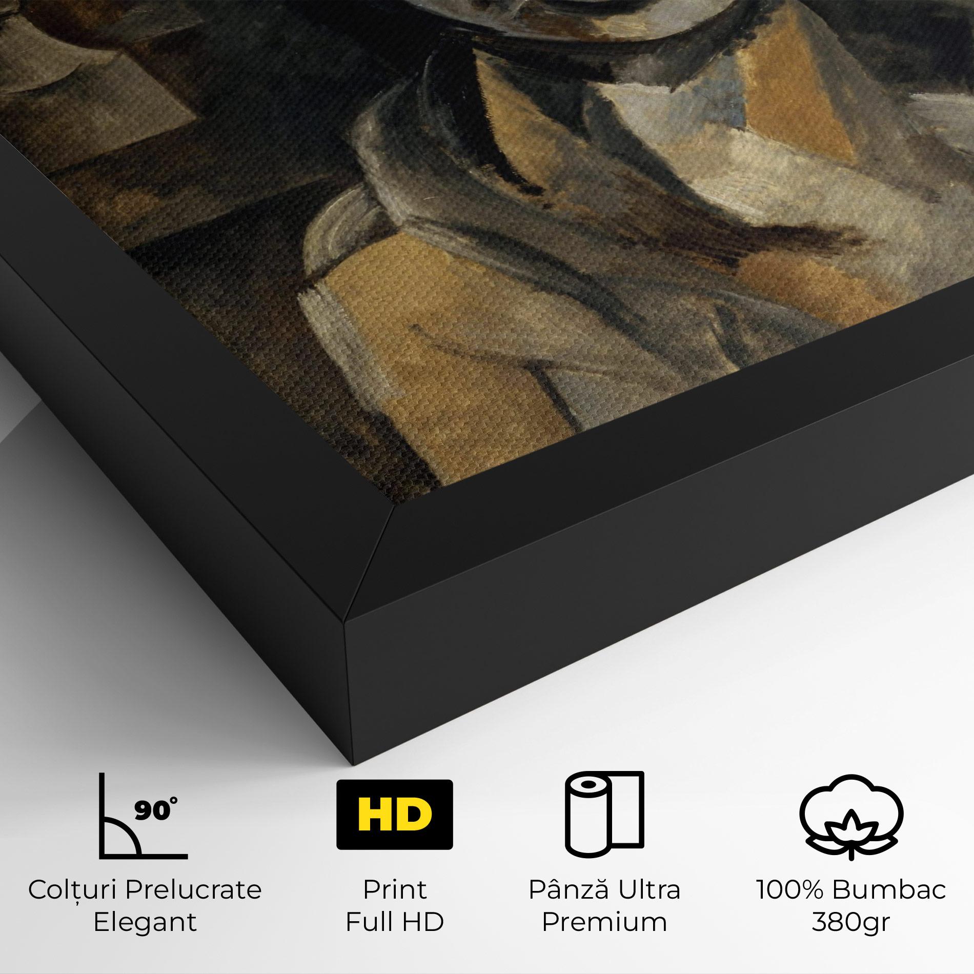 Tablou Canvas Woman With Mustard mockup 4